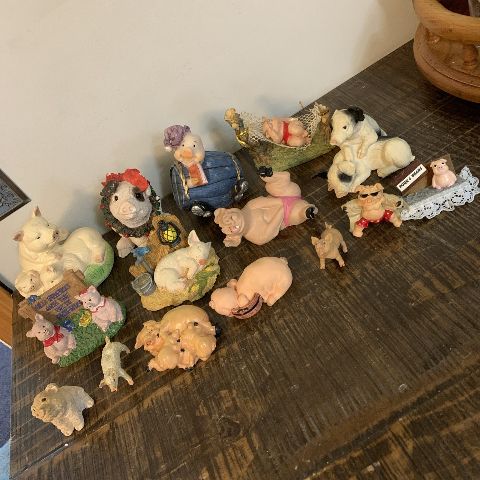 Lot Of 15 Miniature Pig Figurines Knickknacks. PIGURINES!