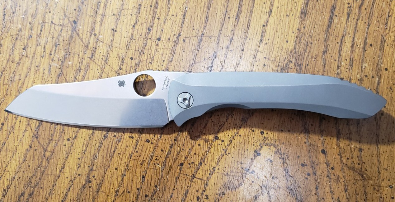 Spyderco Rassenti Paysan Integral Knife Titanium 3.88″ S90V SW Blade Framelock