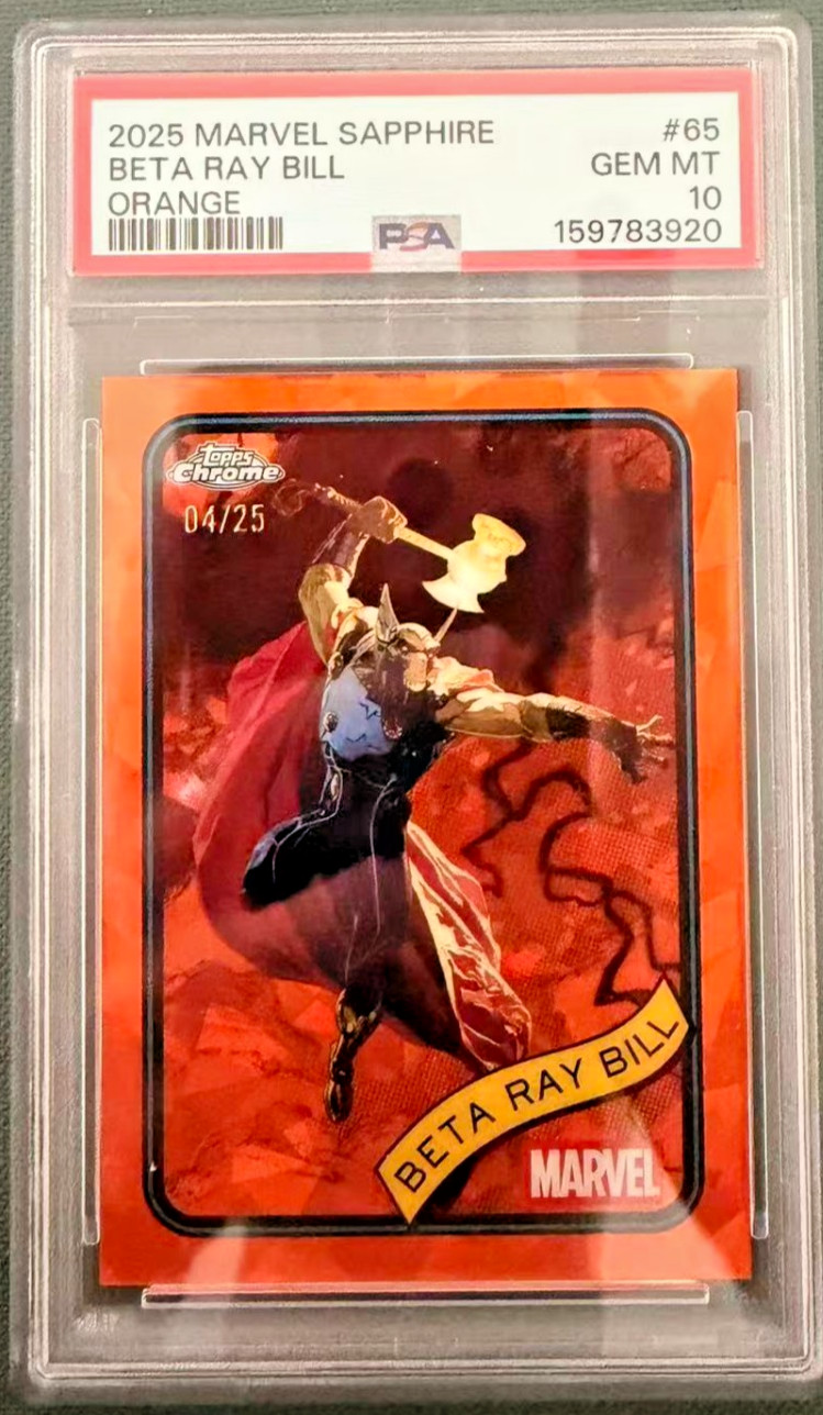 2025 Marvel Sapphire Beta Ray Bill Orange /25 PSA 10 GEM MINT