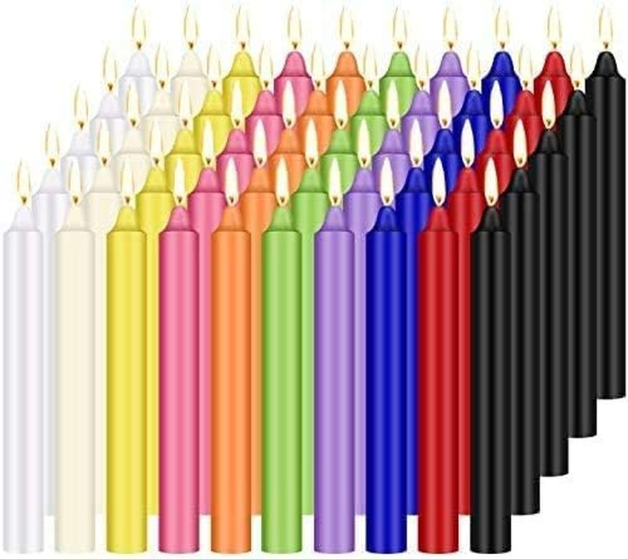 HELLY Unscented 4″ Mini Chime Ritual Spell Taper Candle – Set of 100
