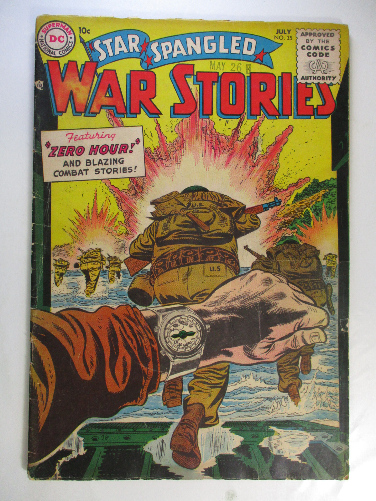 Star Spangled War #35, Zero Hour, Duel In The Deep, VG+, 4.5 (C), OWW Pages