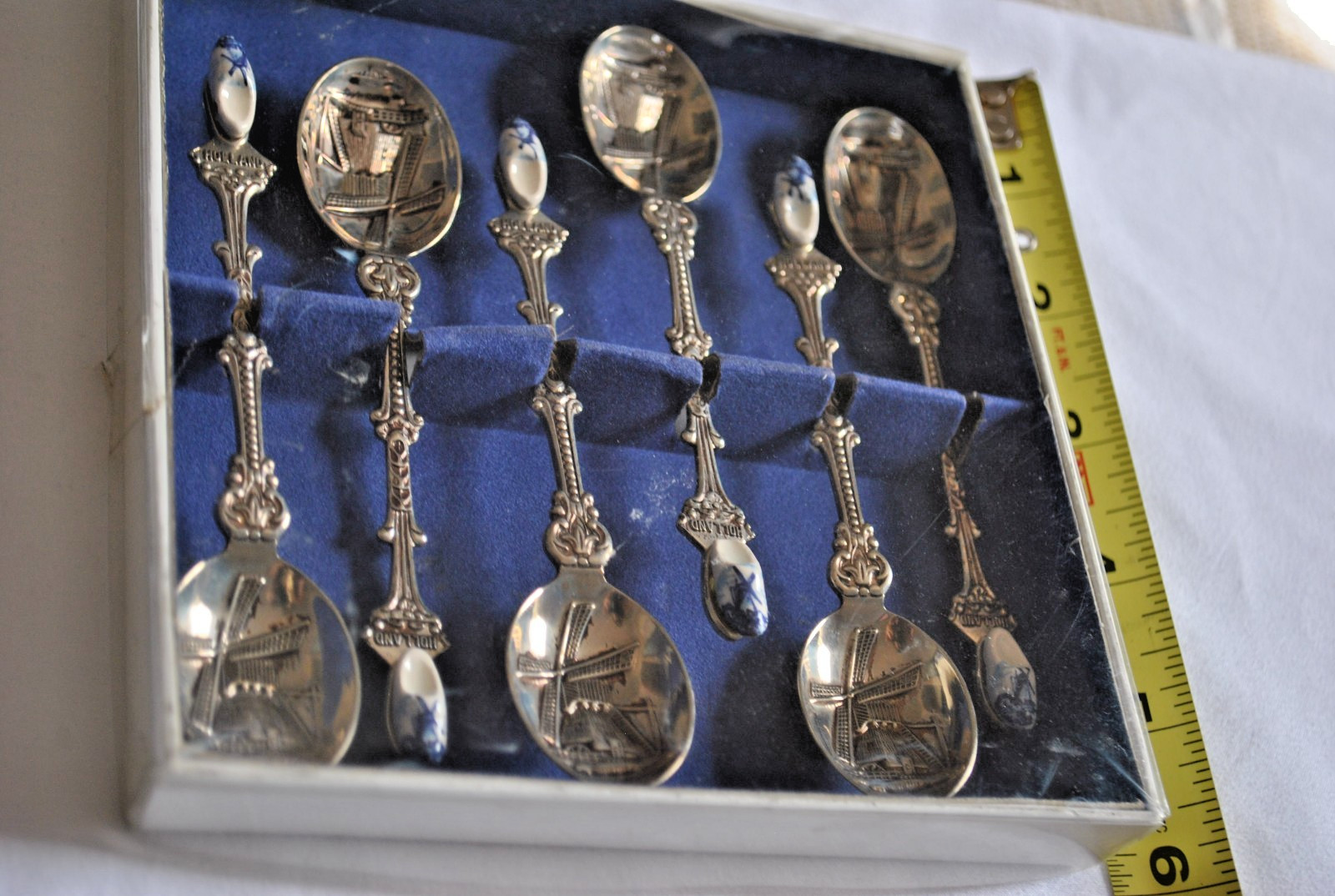 VTG Holland Souvenir Silver Spoon Set Lot Of (6) Made In Holland