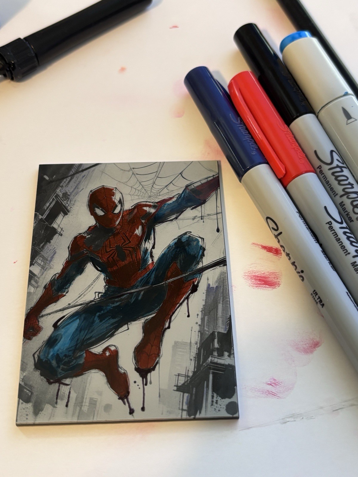 2025 Hasbeenz x Marvel Spider-Man 130pt. Acrylic Sketch Card 1/1 Encased Premium