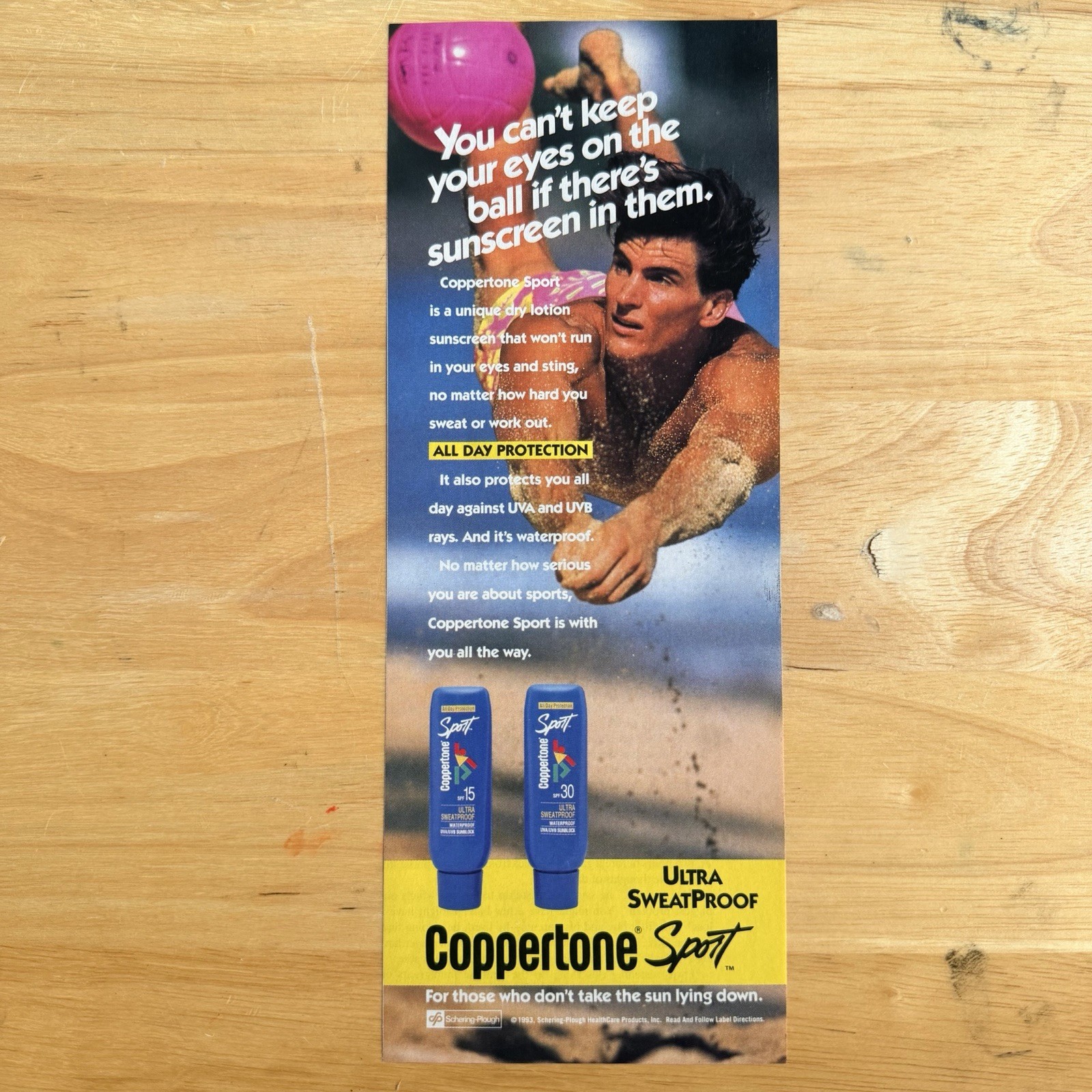 Vintage Coppertone Magazine Print Ads 1993 Partial Page Color Advertisement