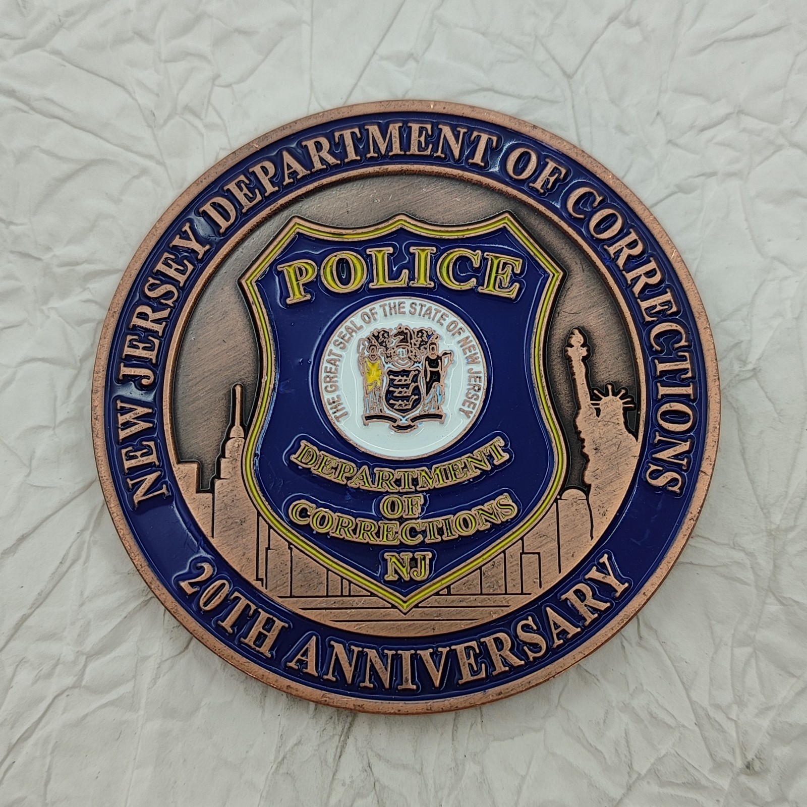 NJ Dept of Corrections Police 9/11 20th Anniversary Challenge Coin