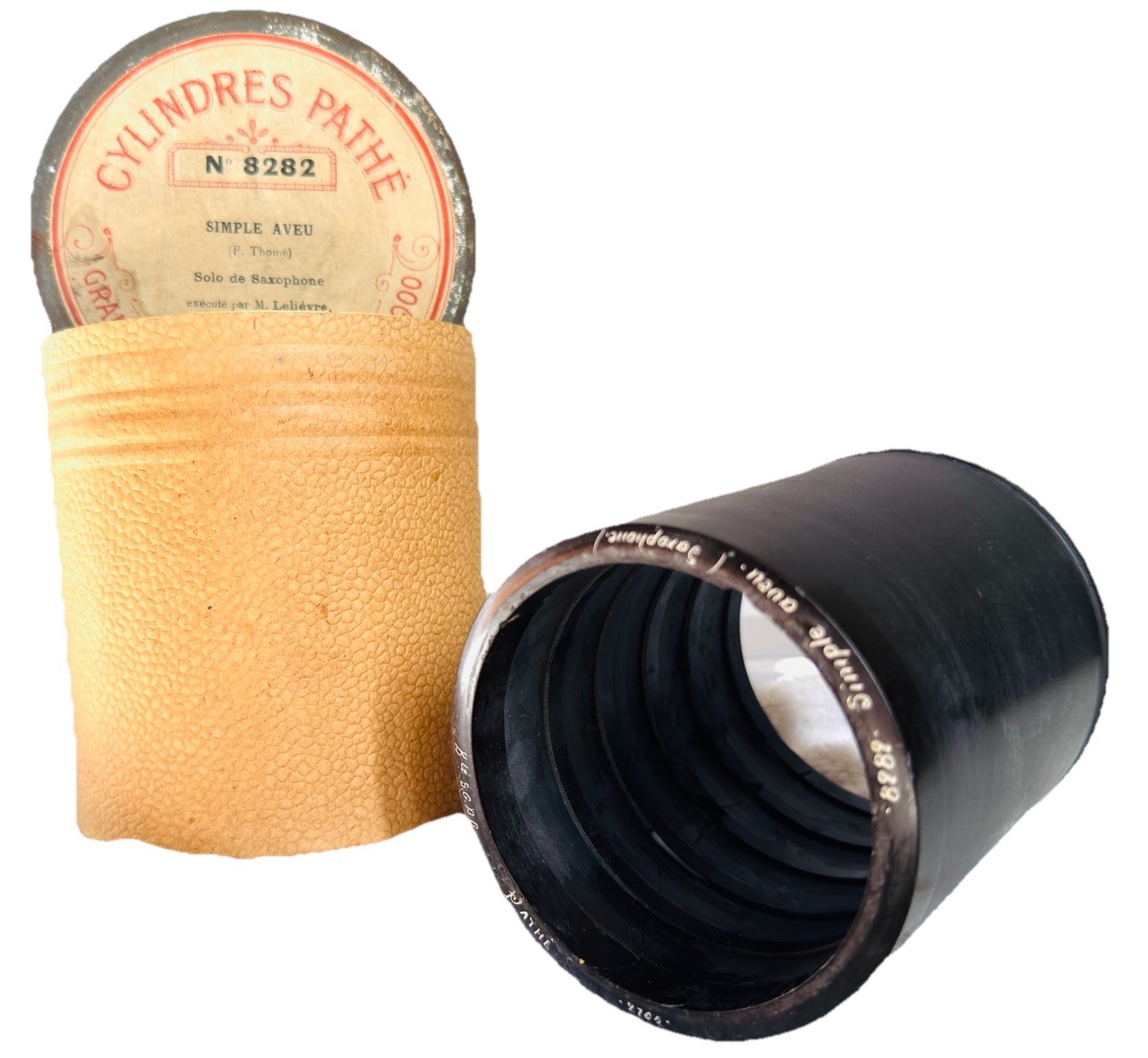 Pathe Salon Cylinder 8282 – Saxophone Solo – Simple Aveu – Cracked