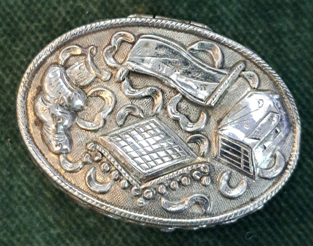 Sterling Silver China Pill Box 1 1/4″ By 1 5/8″ 14.1 grams