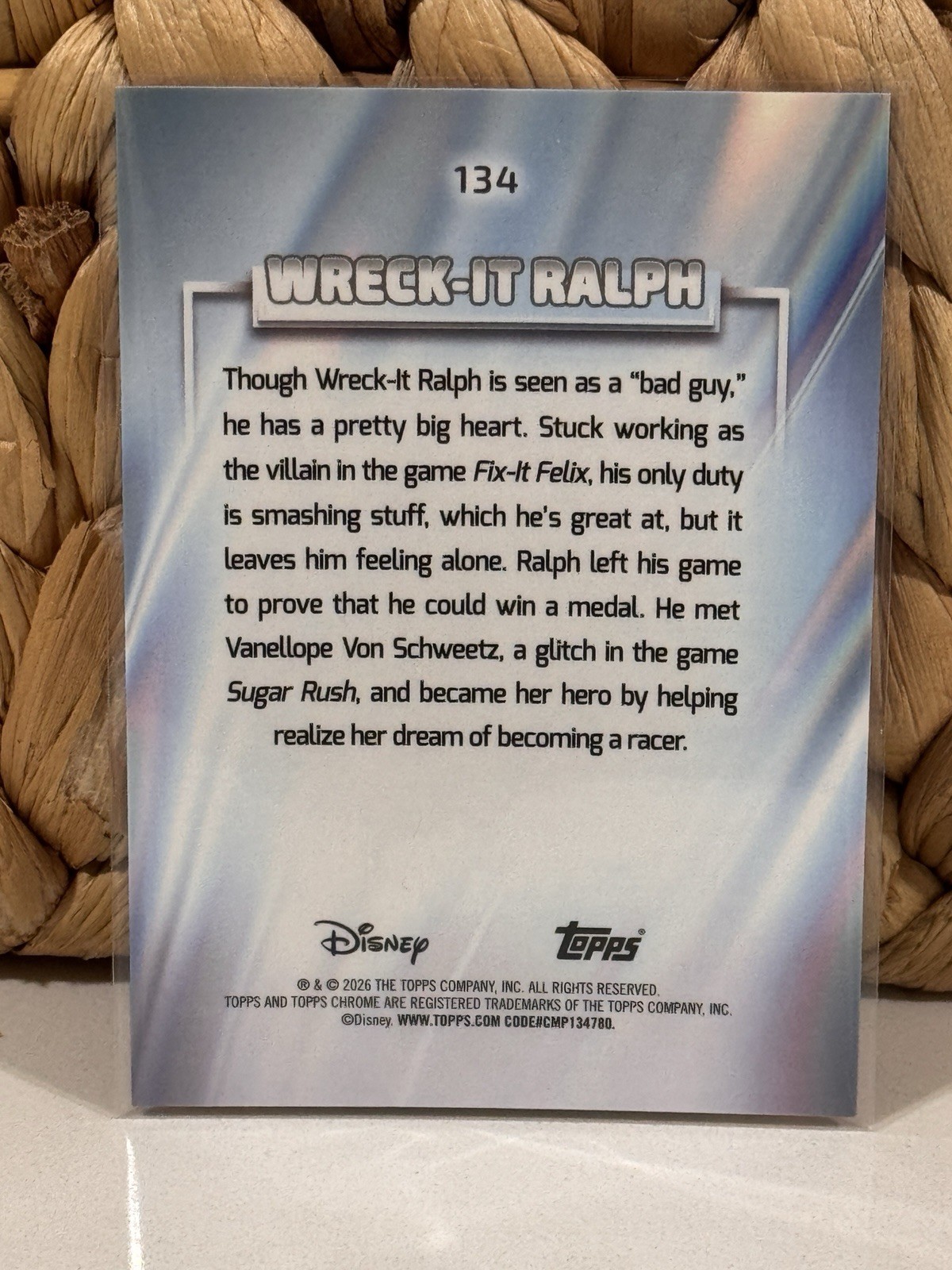 2026 Topps Chrome Disney Wreck-It Ralph #134 Red Black /28