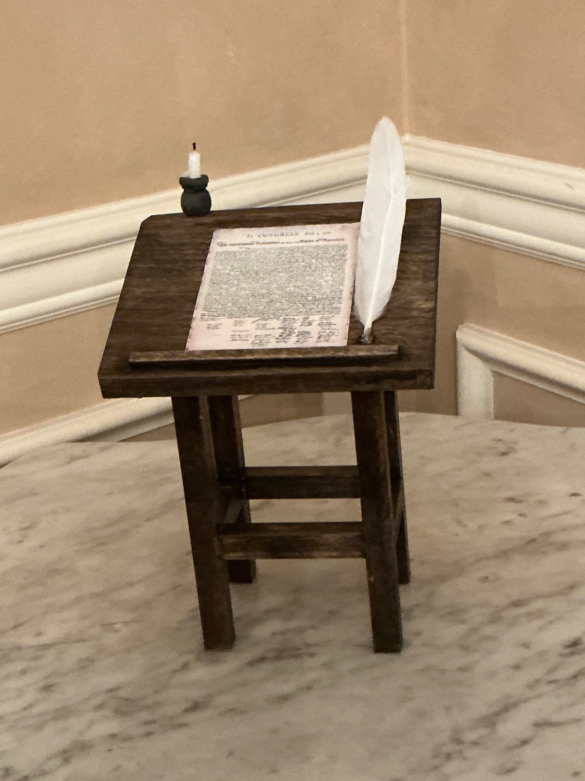 Slant Top Desk Accessory for Byers Choice, Declaration of Independence – Great!