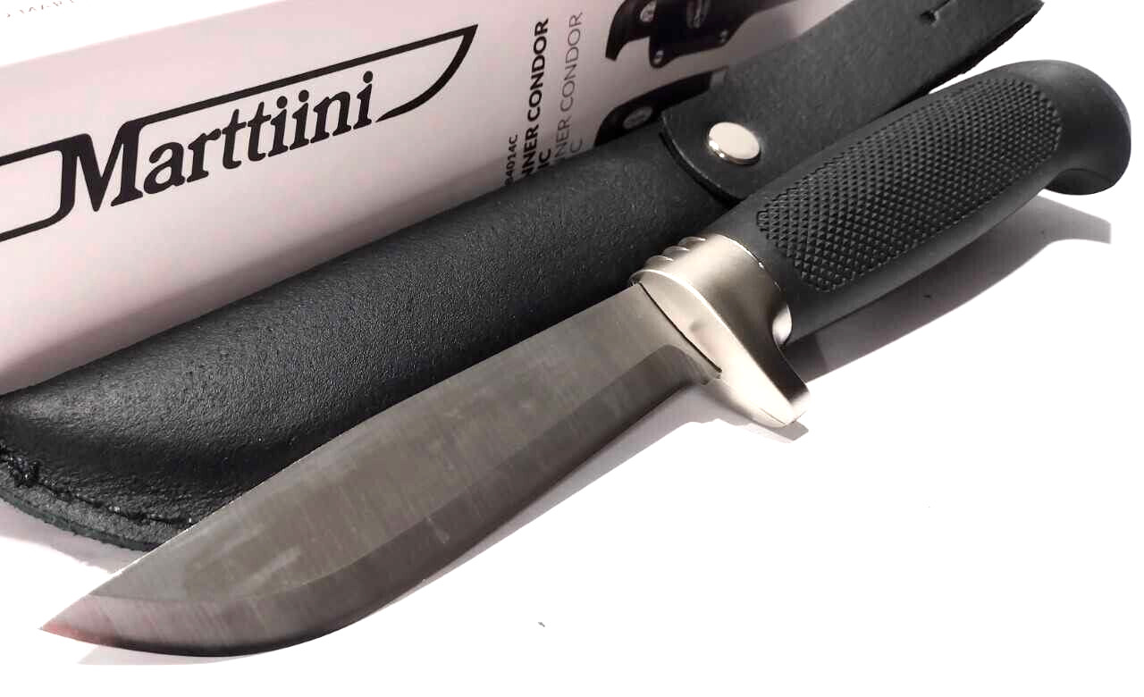 Marttiini Finland Skinner Condor Basic Hunting Fishing Knife + Leather Sheath