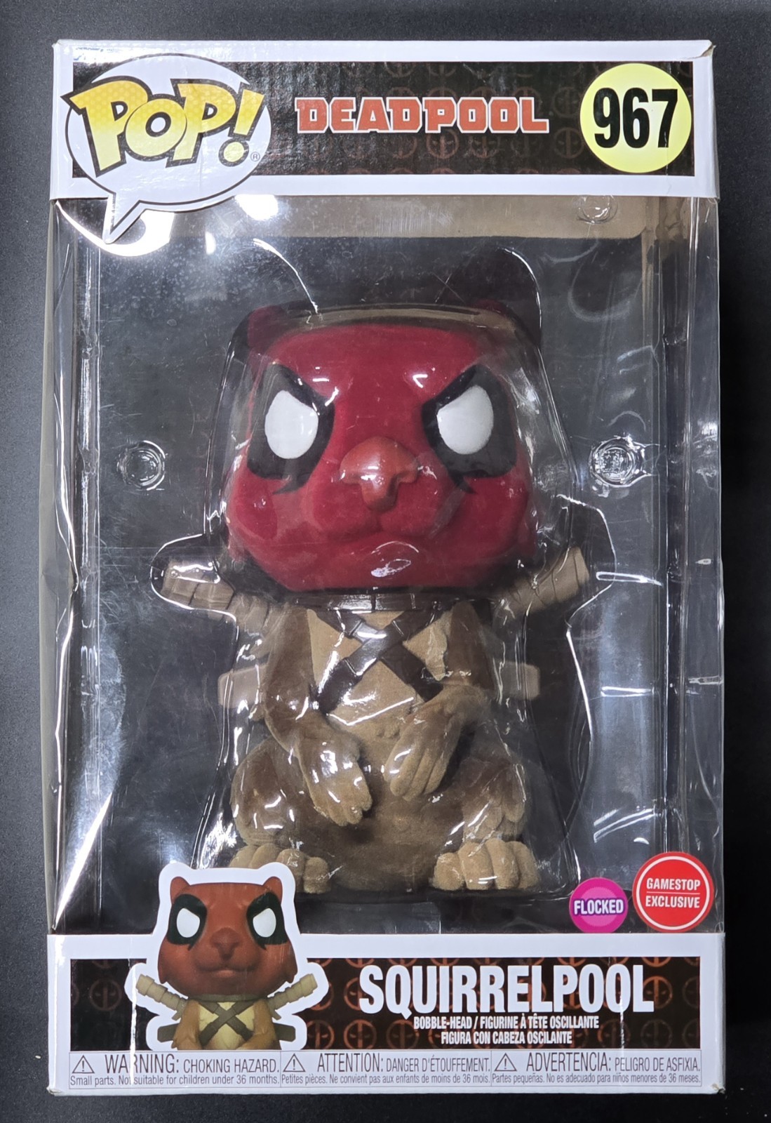 🔥Marvel Superhero Collectible Funko Pop! Deadpool Squirrelpool #967 10 Inches