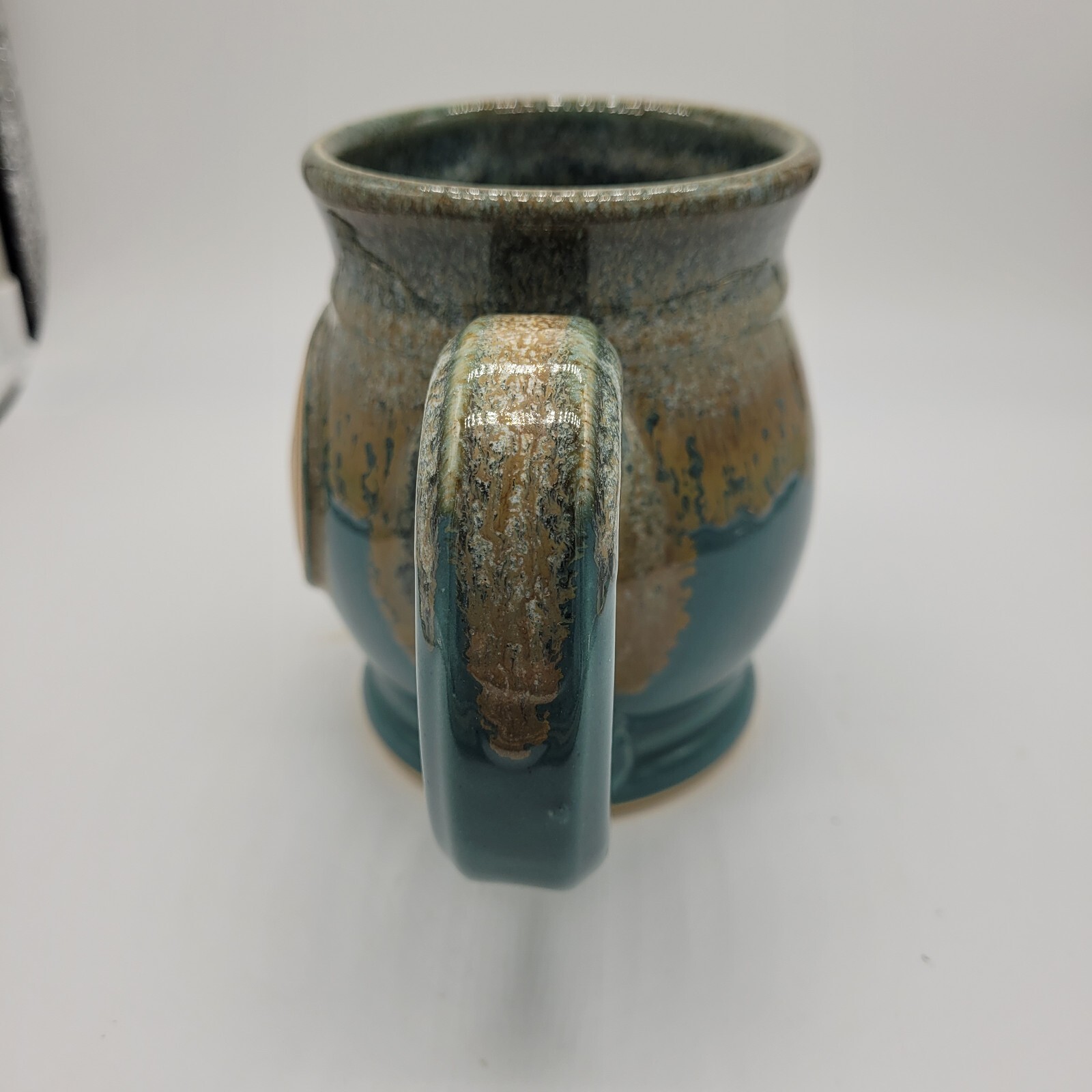 Hot Mess Crew Grey Fox Pottery Hand Thrown 12 oz Pedestal Mug USA