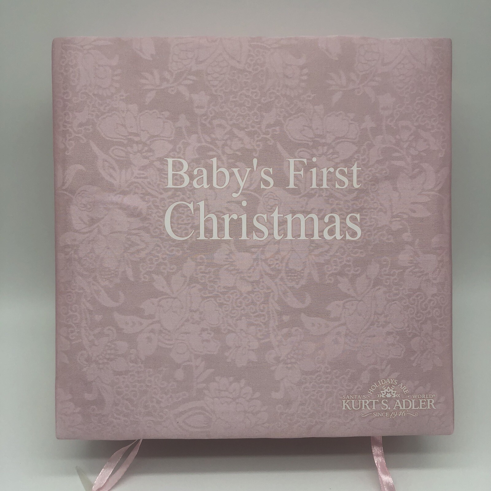 Kurt Adler Noble Gems Baby Girl First Christmas Ornaments 4pc Set Glass