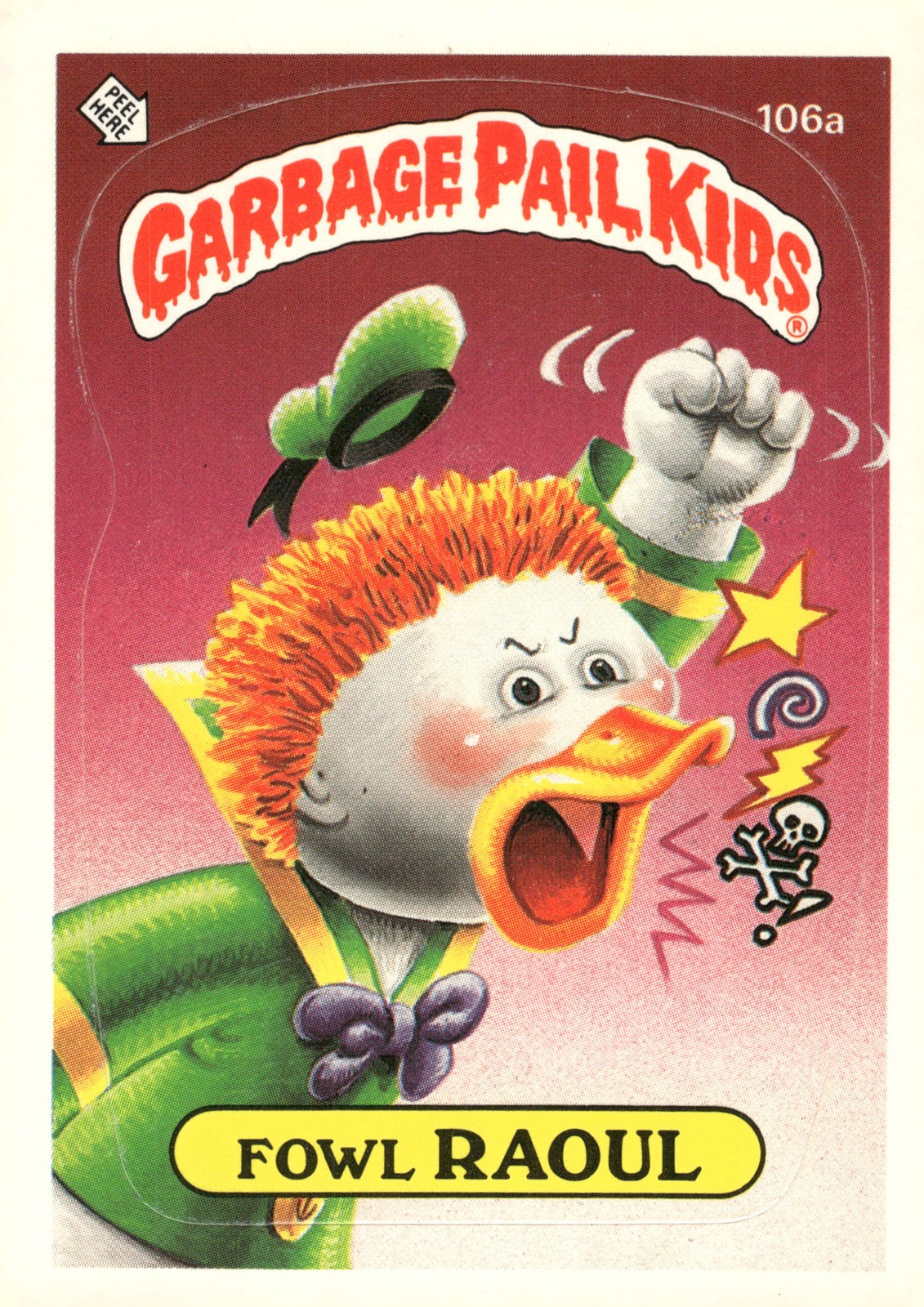 1986 Topps Garbage Pail Kids Series 3 #106b Mack Quack