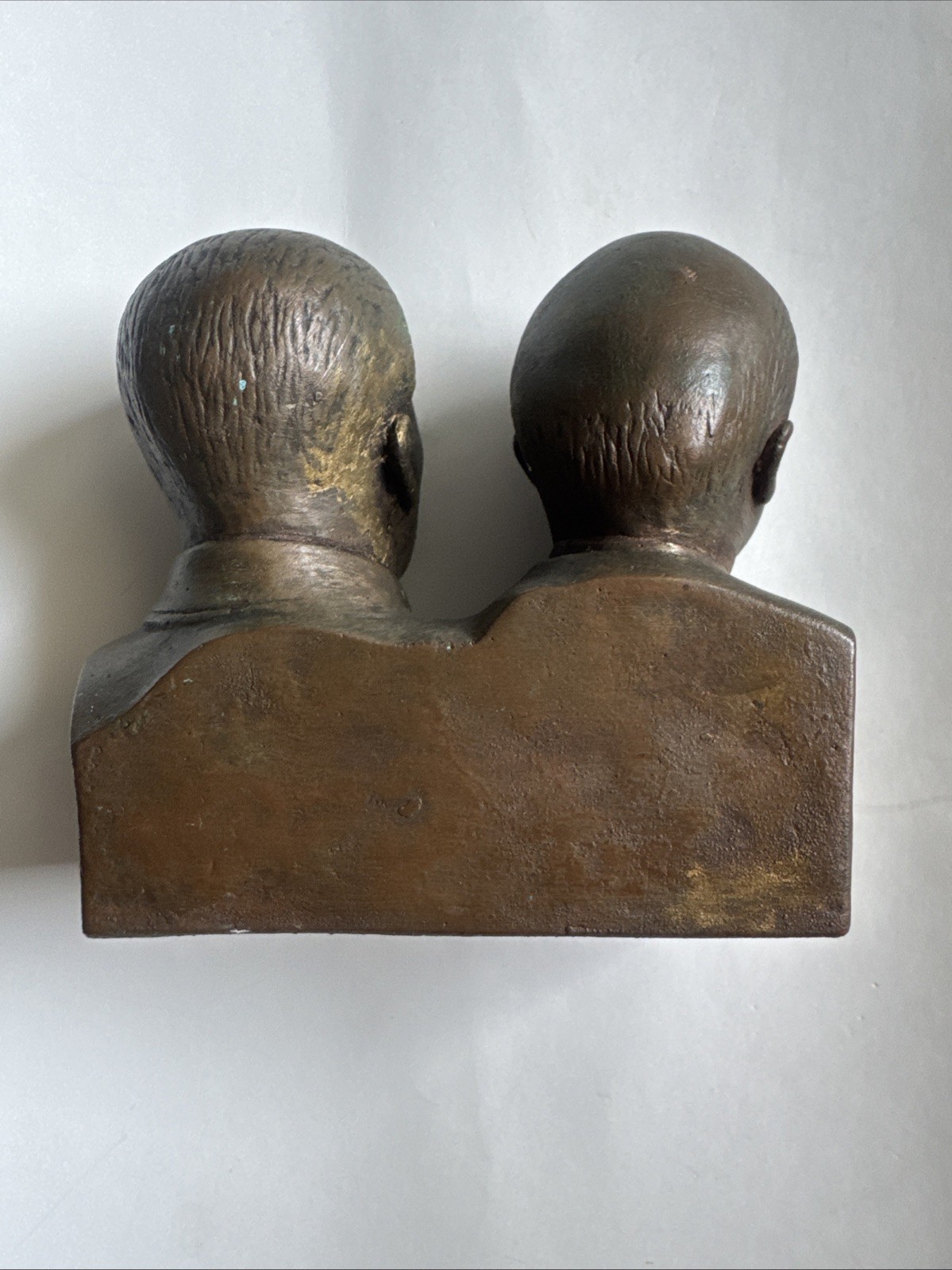 ORIGINAL Soviet Russian liders LENIN & STALIN bust statue sculpture USSR H-9cm