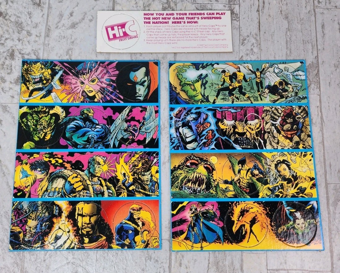 1994 X-MEN POG SHEET MAIL AWAY HERO CAPS HI-C STRIKER