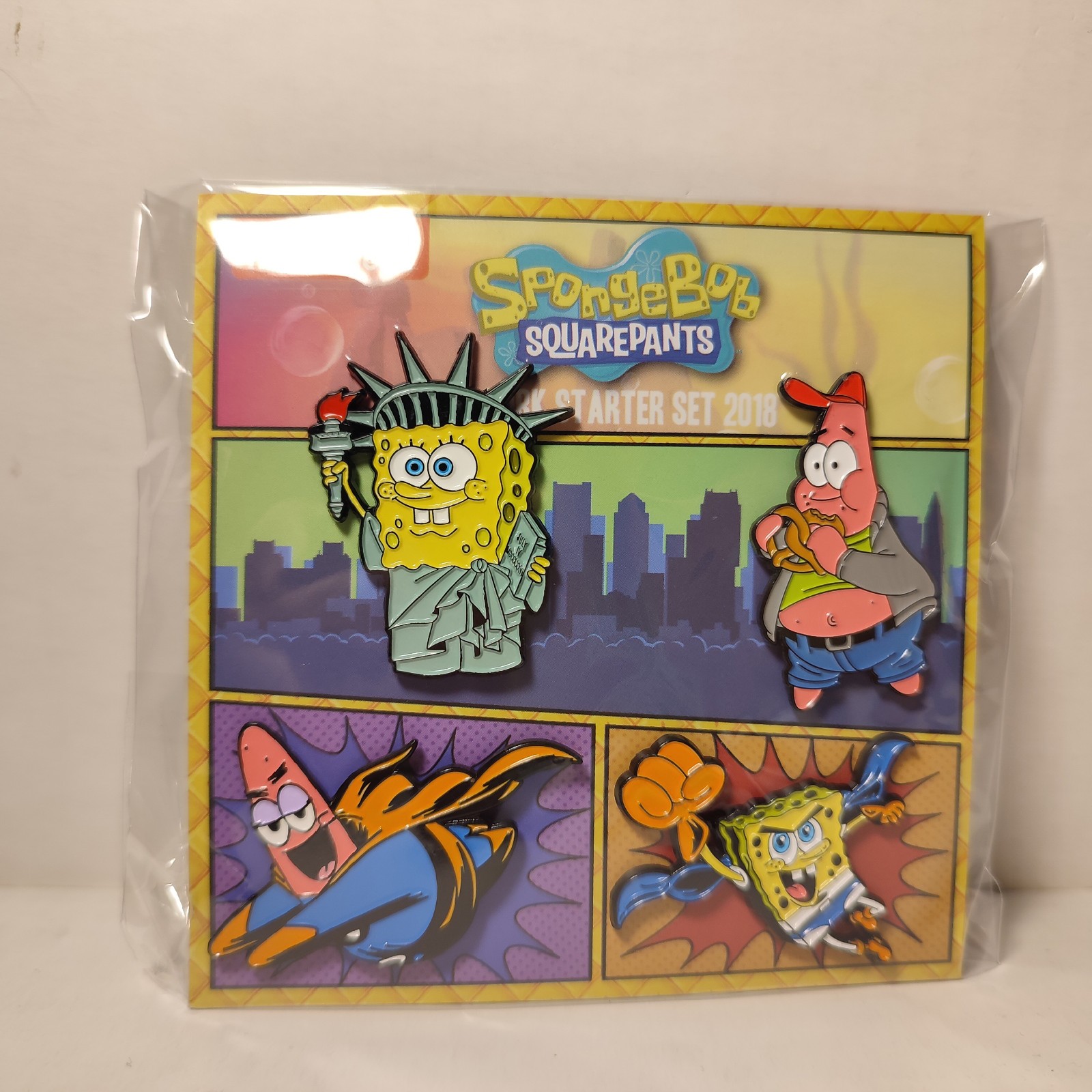 Spongebob Squarepants Comicbook Specialty Enamel Pins Set 4 Collectible Badges