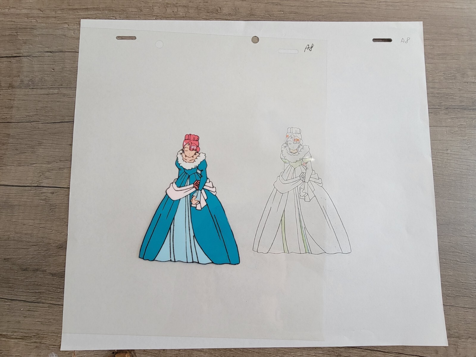 Magical Princess Minky Momo As Cinderella Anime Production Cel & Key Lot of 4