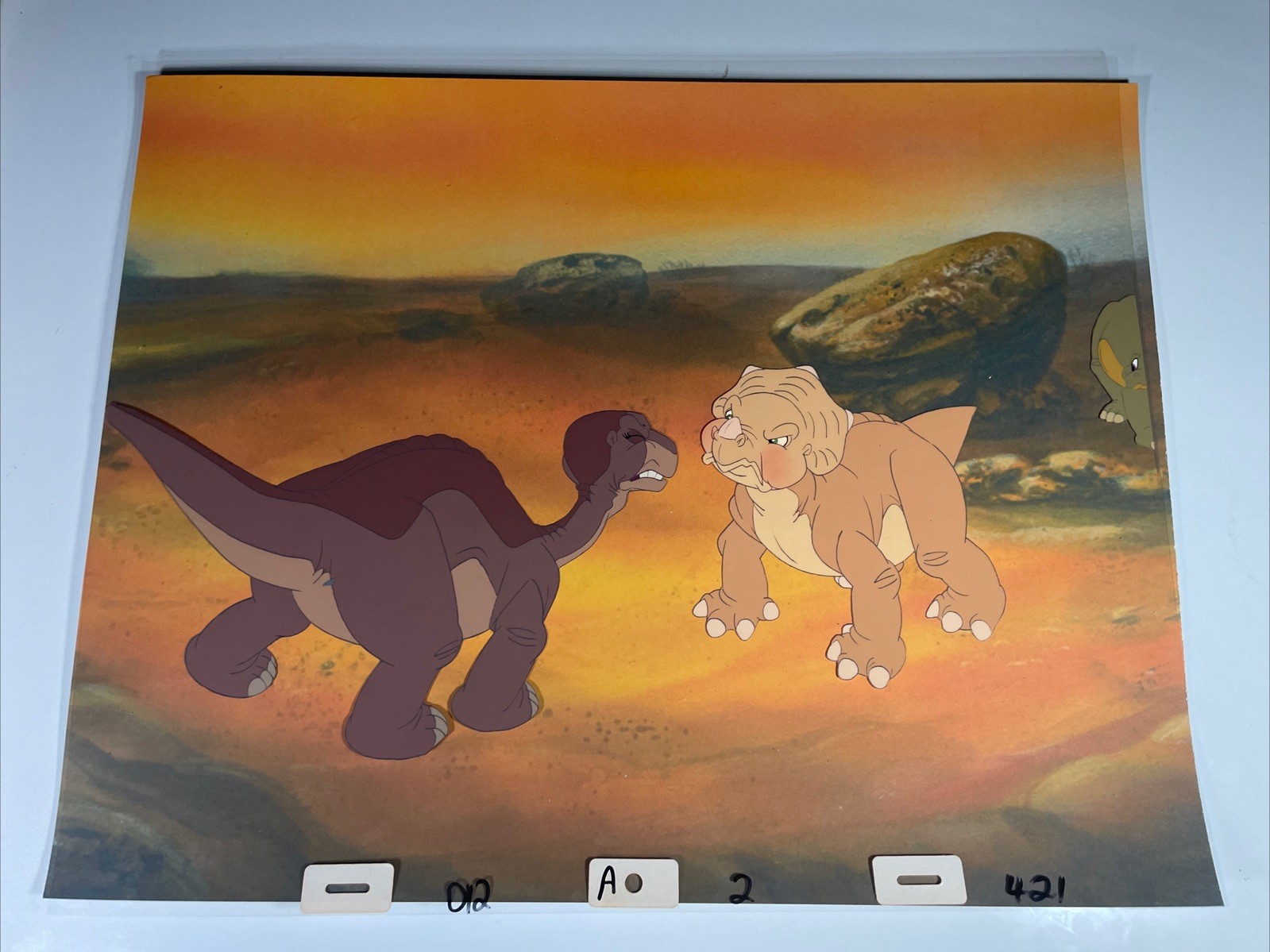 THE LAND BEFORE TIME Animation Cel Production Art Don Bluth Anime Movie 1988 I4