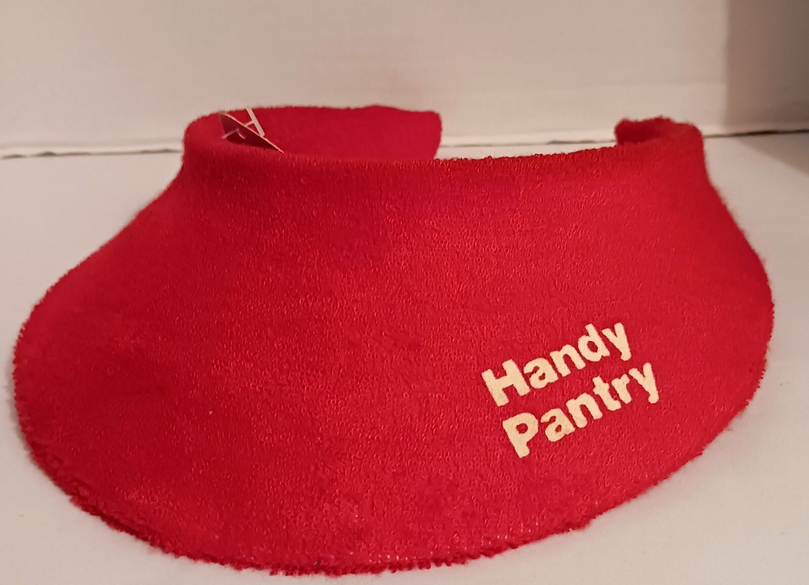 Handy Pantry Red Cotton Terry Visor NEW OLD STOCK