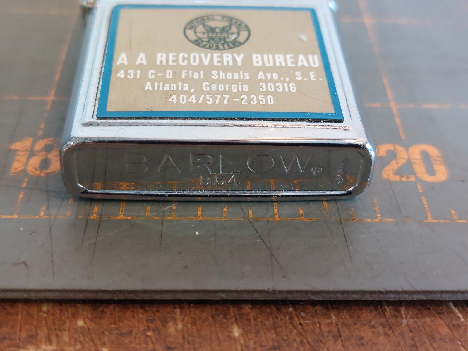 Windproof Lighter Barlow Unfired AA Recovery Bureau Georgia National Finance