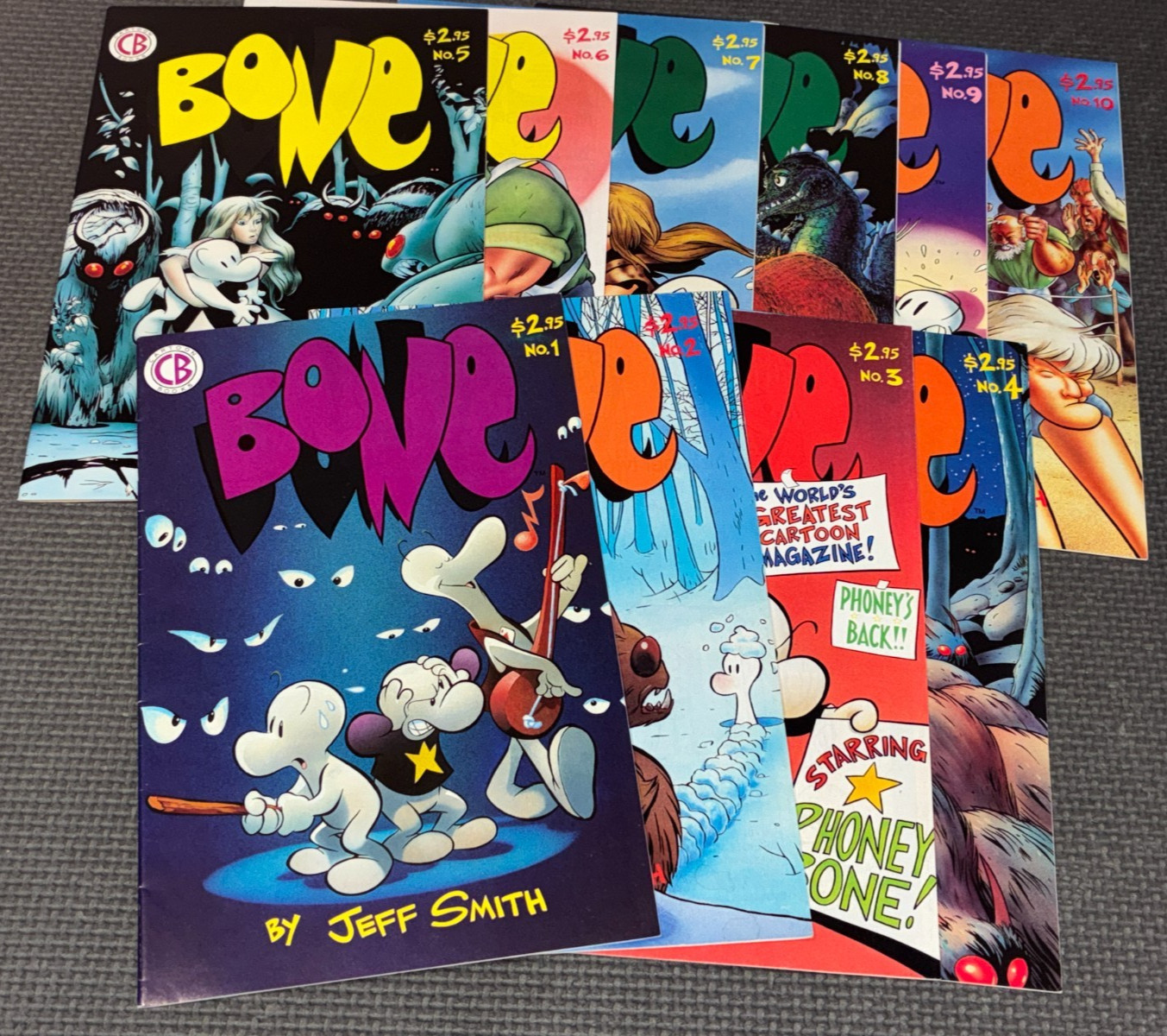 BONE #1 2 3 4 5 6 7 8 9 10 (1991) Complete Run Cartoon Books Later Prints Smith