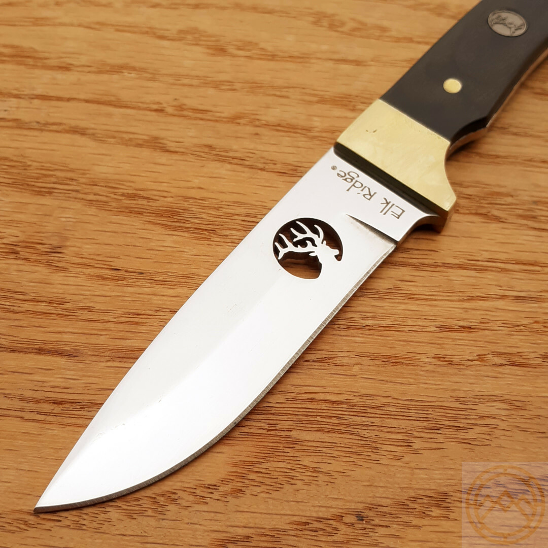 Elk Ridge Small Hunter Fixed Knife 3.87″ Polished 440 Steel Blade Wood Handle