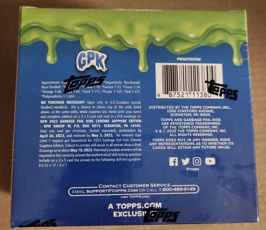 2022 Topps Garbage Pail Kids Sapphire Edition Factory Sealed Hobby Box