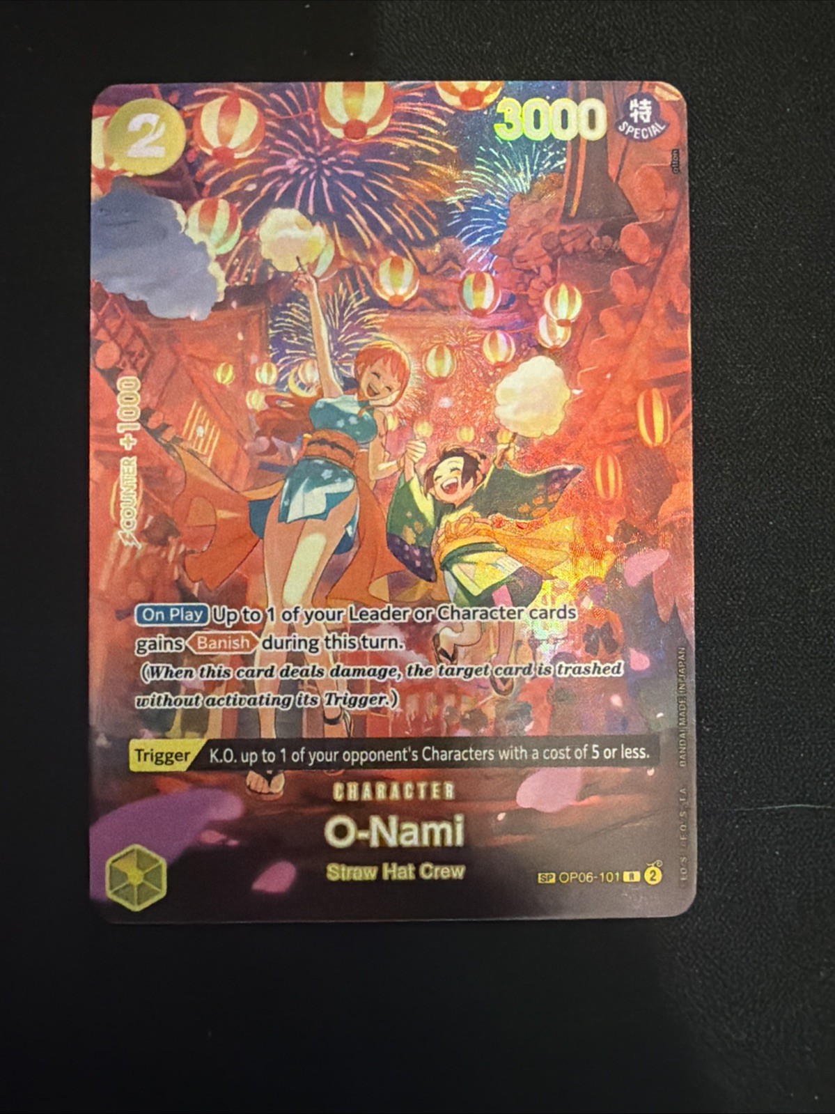 One Piece Card Game O-Nami OP06-101 SP Alternative Art OP07