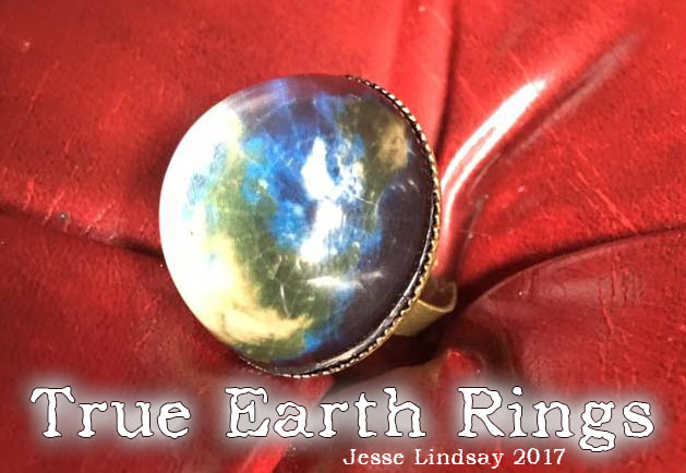 Flat Earth Bronze Toned Ring & Pendant Set – Custom Made Truth Science Facts