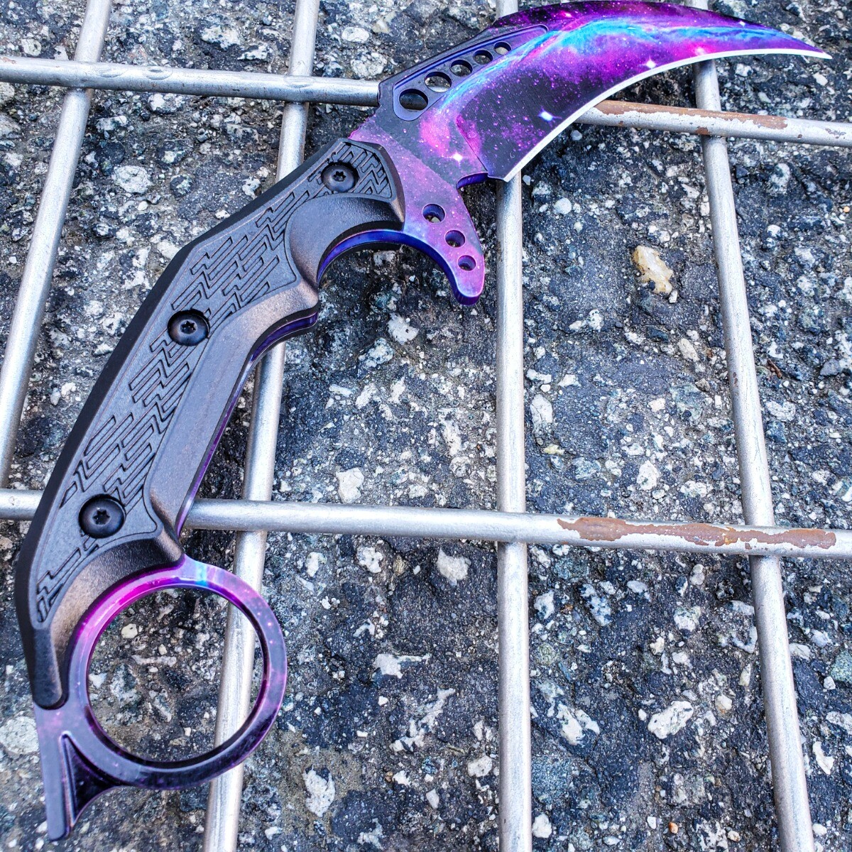 9.5″ CSGO Tactical Full Tang Talon Fixed Blade Hunting Survival Karambit Knife