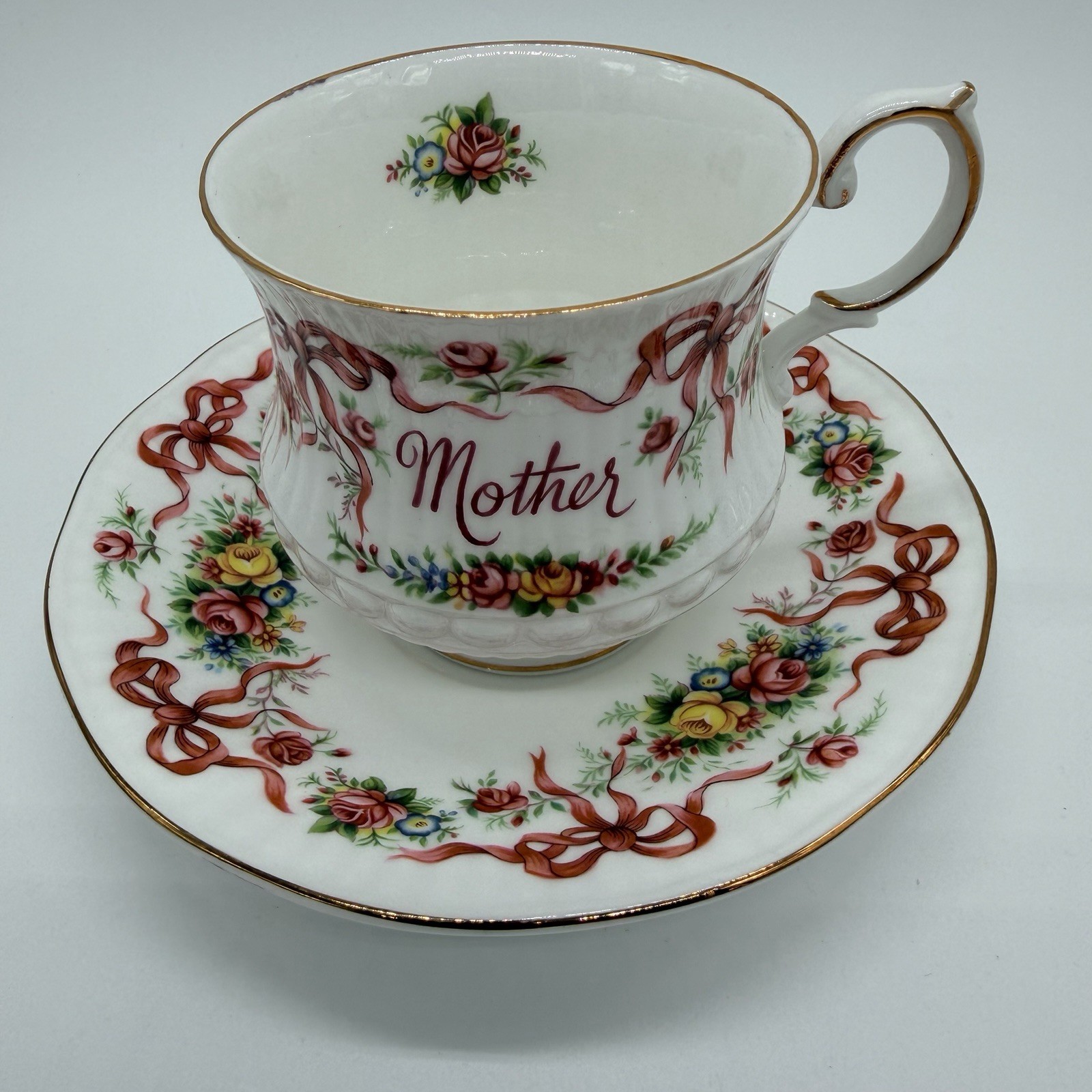 Vintage Mother’s Day Gift – Queen’s Rosina Fine Bone China Tea Cup & Saucer Set