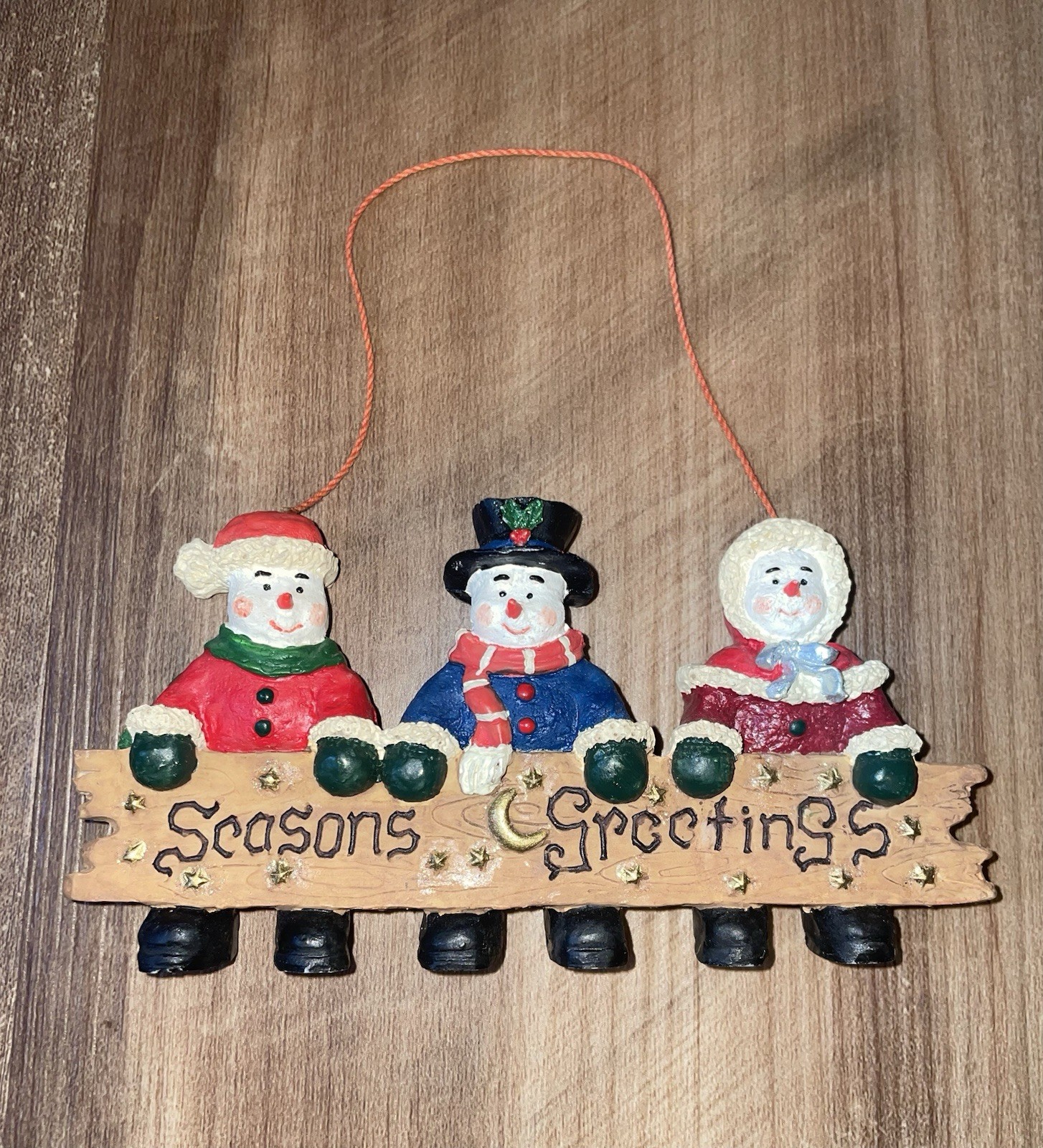 Seasons, Greetings Christmas Ornament/Hanging Decoration ￼