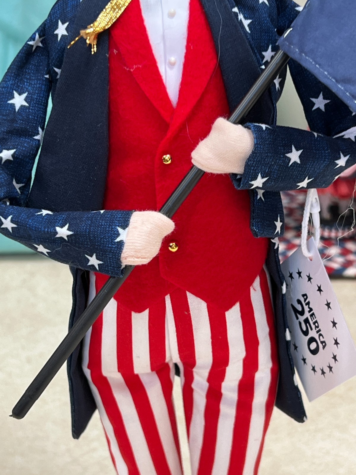 2026 Byers Choice America 250 Uncle Sam Caroler – New!