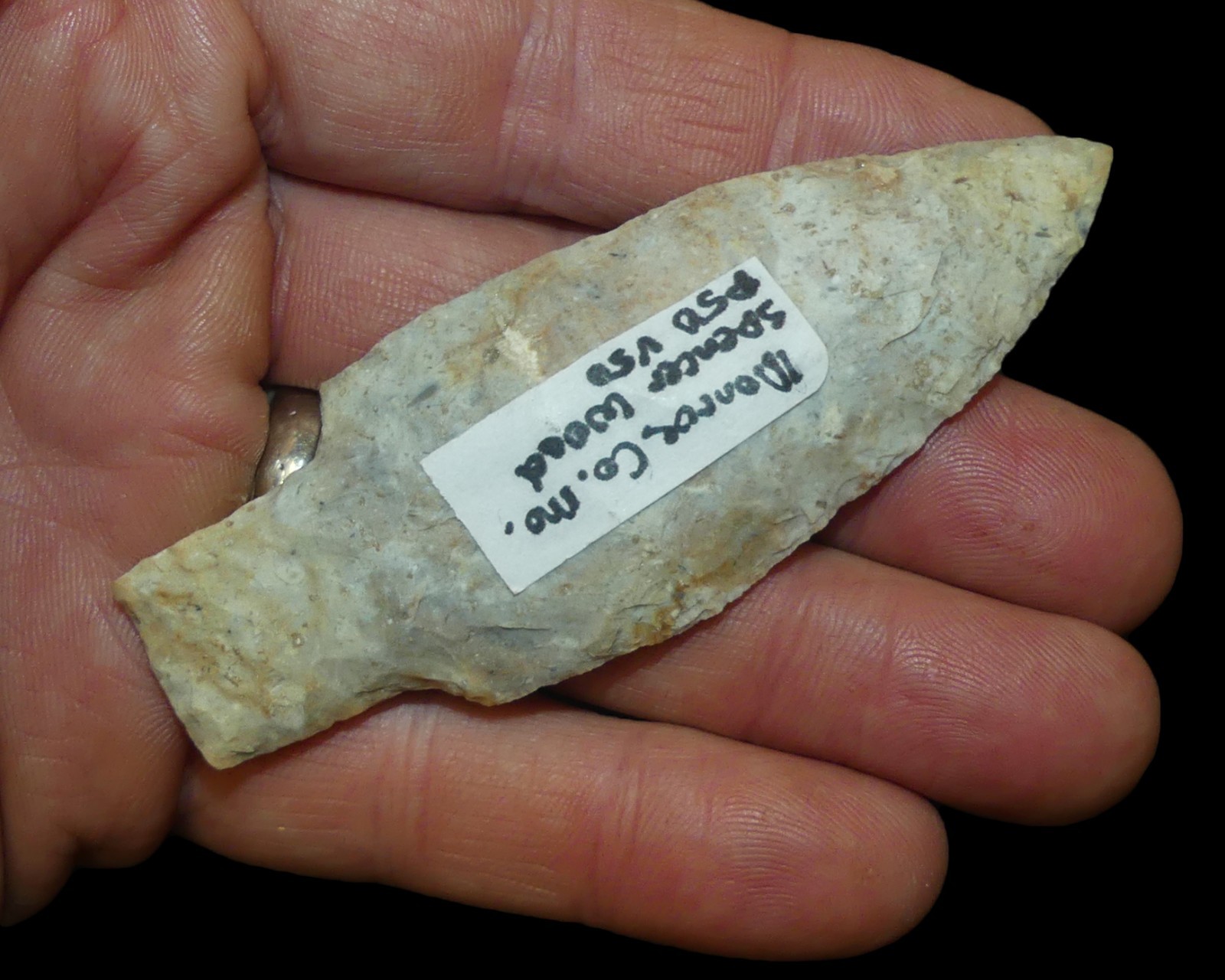 KRAMER MONROE CO MISSOURI AUTHENTIC INDIAN ARROWHEAD ARTIFACT COLLECTIBLE RELIC