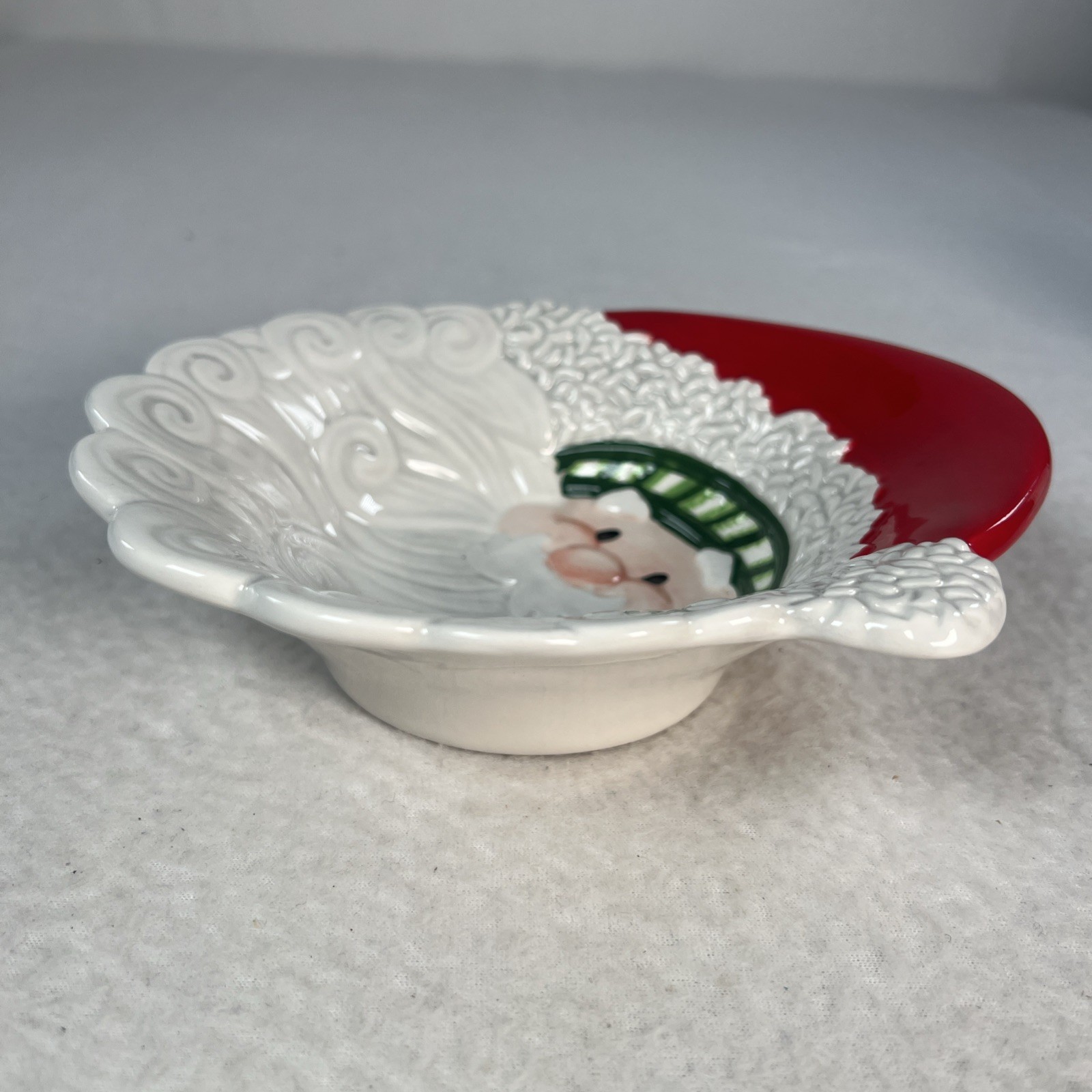 FITZ & FLOYD Santa Candy Dish/Dip Bowl-Stocking Stuffer