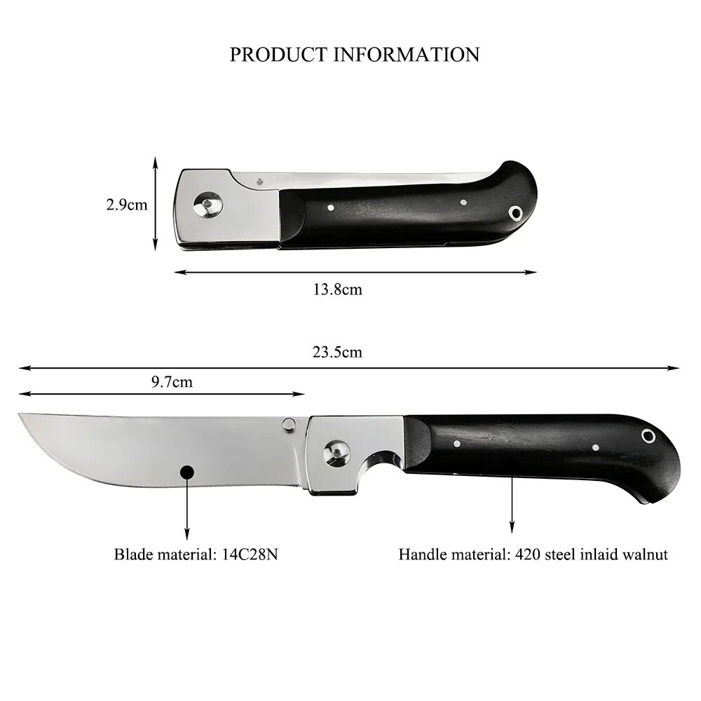 Russian Pchak Folding Blade Knife D2 Steel Hunting Camping Outdoor Knife