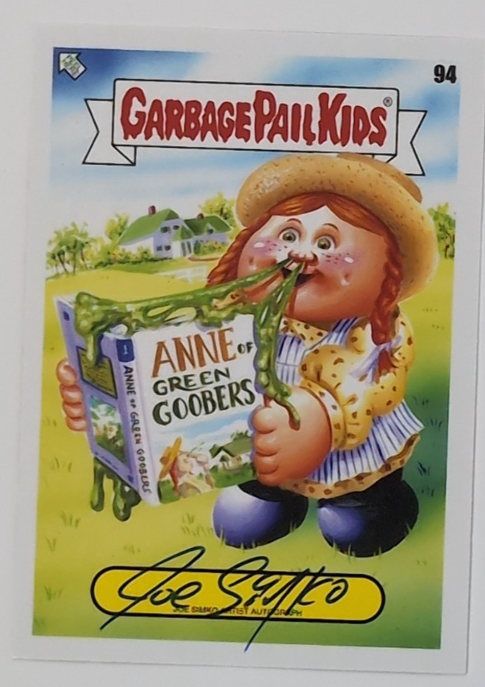 2022 Topps Garbage Pail Kids Book Worms Anne of Green Goobers Joe Simko Auto 94