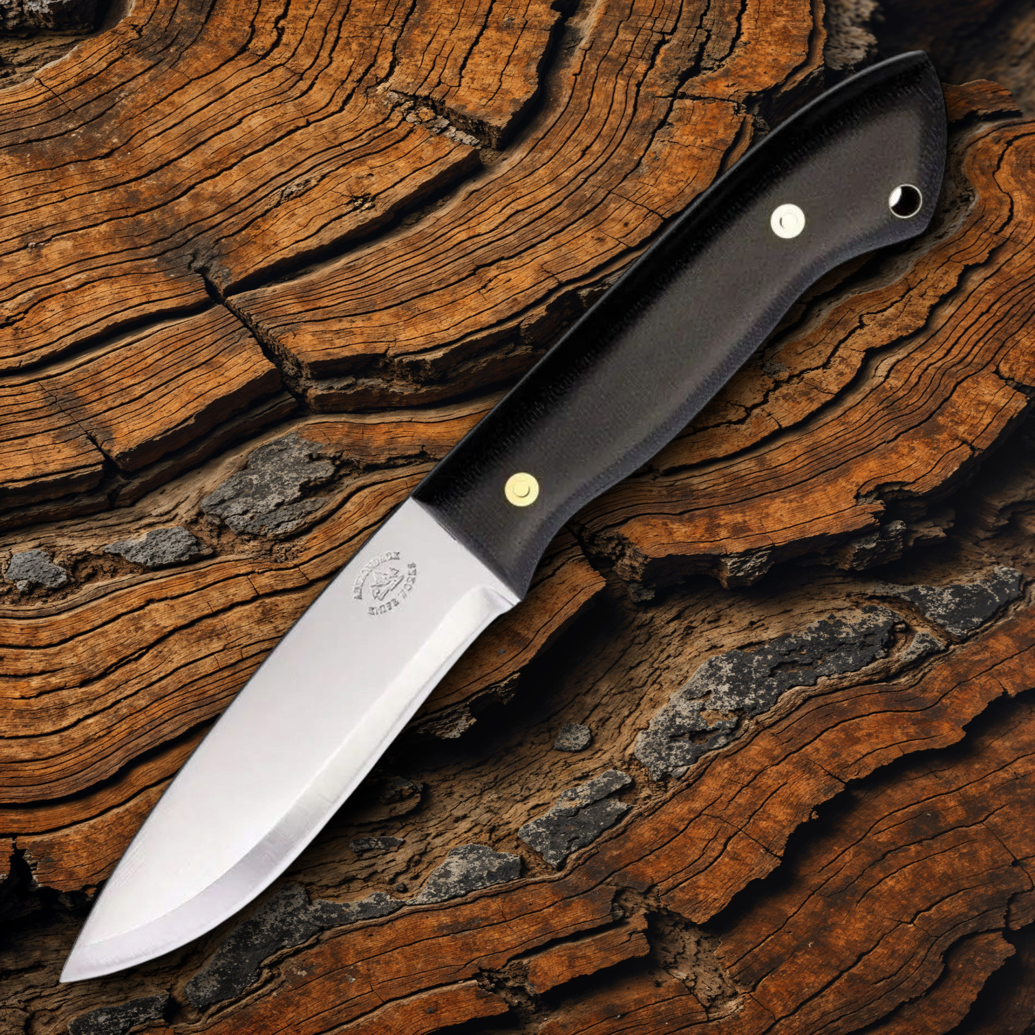 Adirondack Knife Works Fixed Knife 4½” 80CrV2 Carbon Steel Blade Micarta Handle