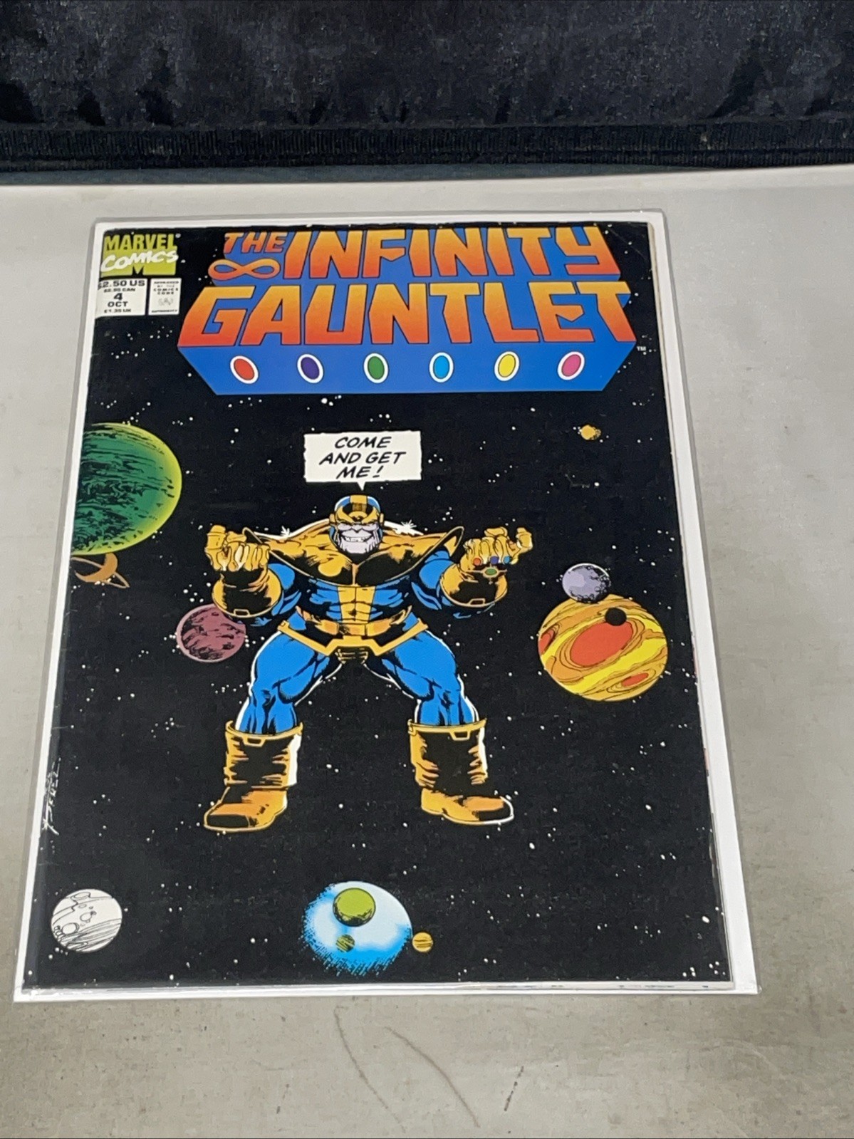 Infinity Gauntlet #4 (1991) Marvel – Thanos “Come and Get Me” – Near Mint