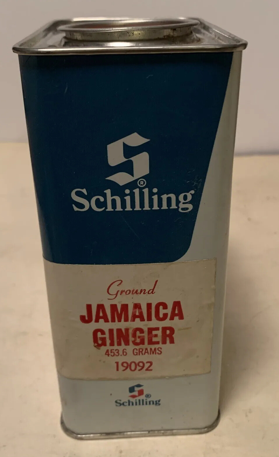 Vintage McCormick Ground Jamaica Ginger Display tin Institutional Size 1 Lb FULL