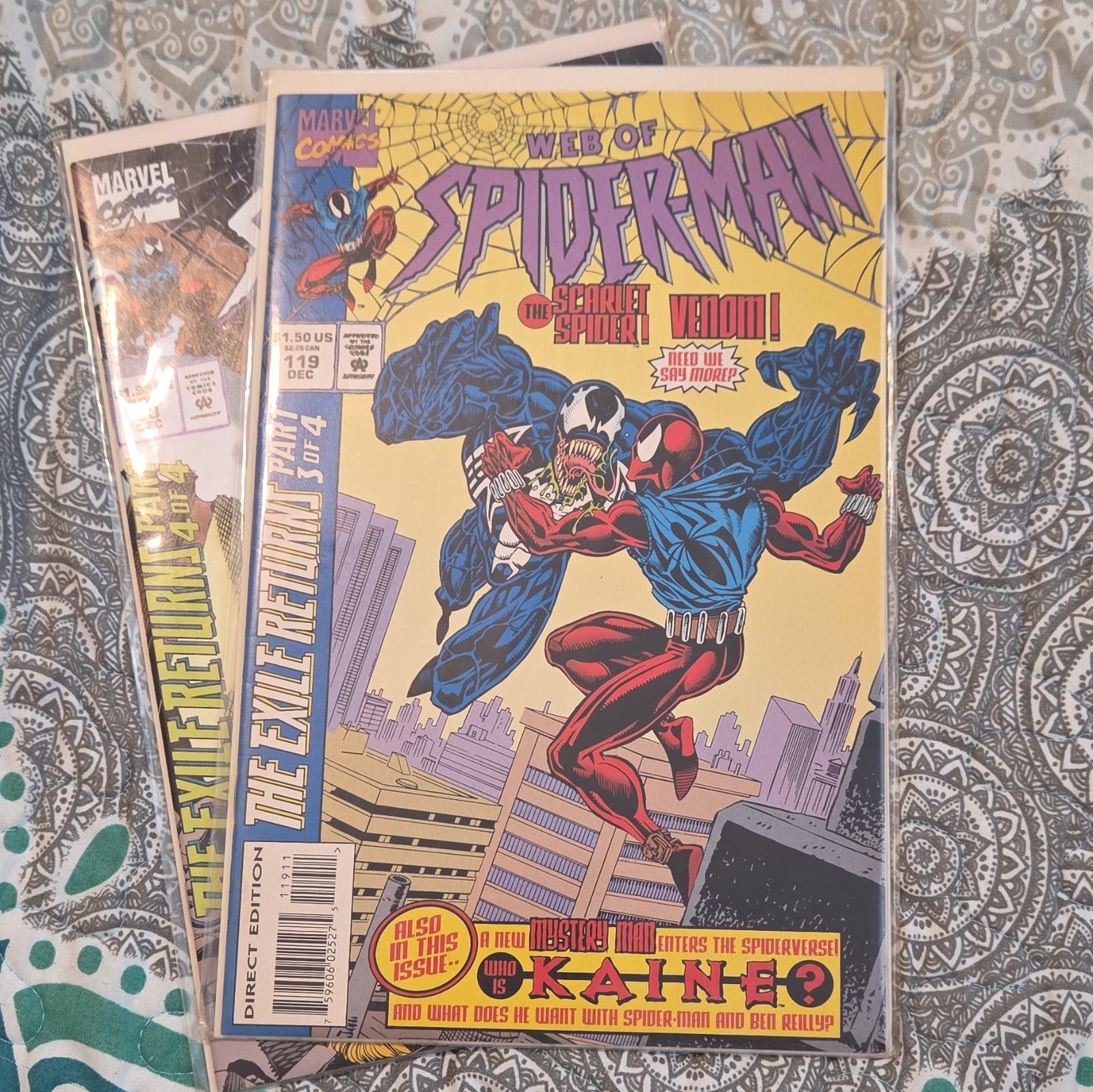 Marvel Comics Web of Spider-Man #118-119 1994 The Exile Returns Direct Lot