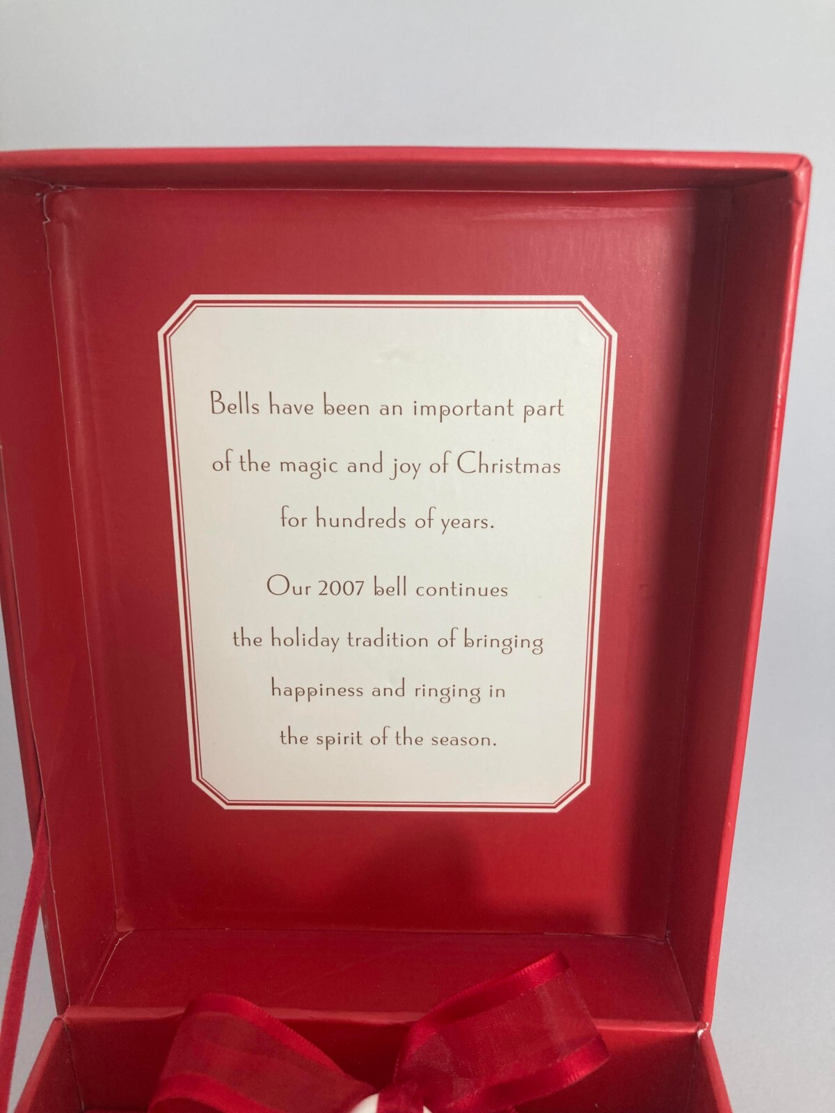 Hallmark 2007 Keepsake Porcelain Dated Bell With Box