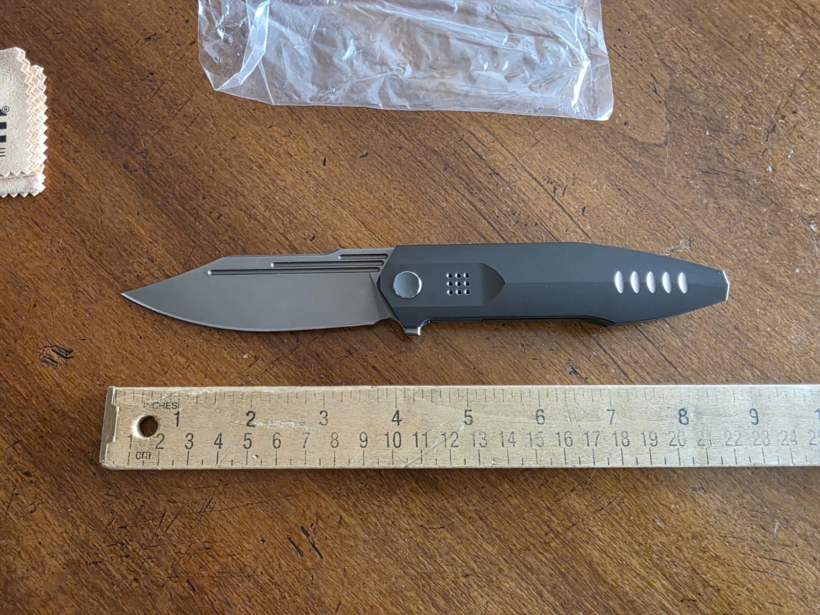 WE Knife Flight Line Flipper Dark Gray Titanium Handle Bohler M390 Blade