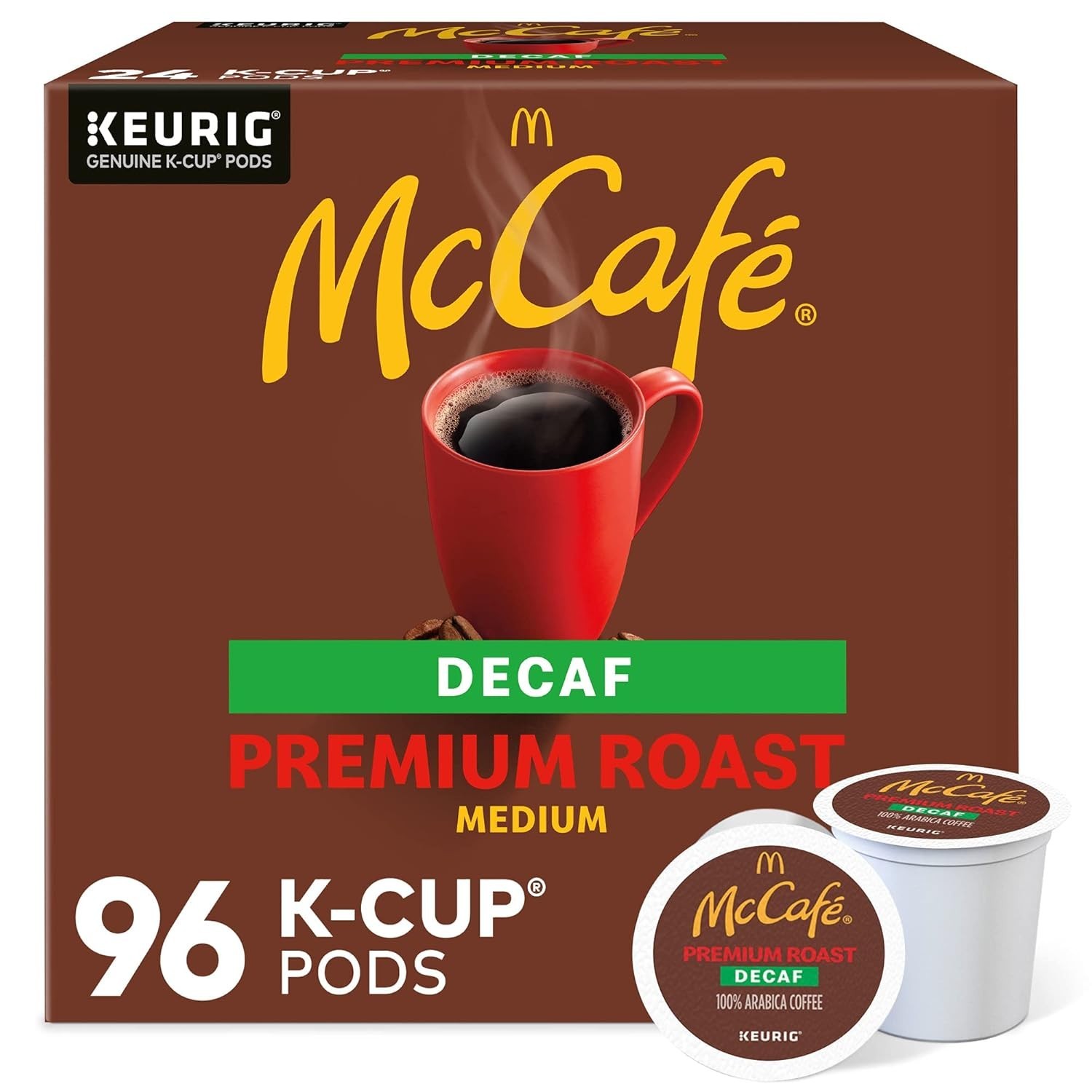 McCafe, Premium Roast Decaf Coffee, Keurig Single Serve K-Cup Pods, 96 Count