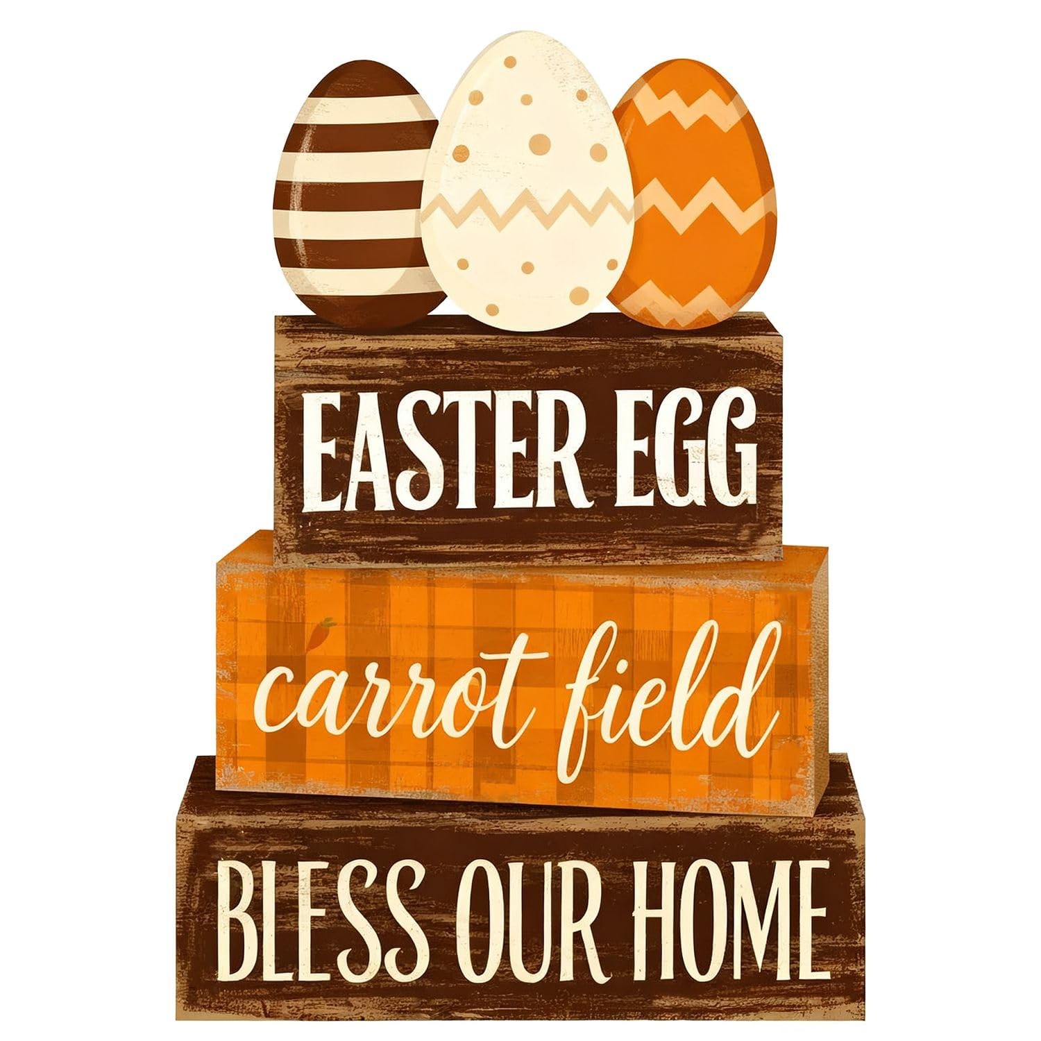 Easter Decorations – Egg 6.3 inches (L) x 2.56 (W), Brown