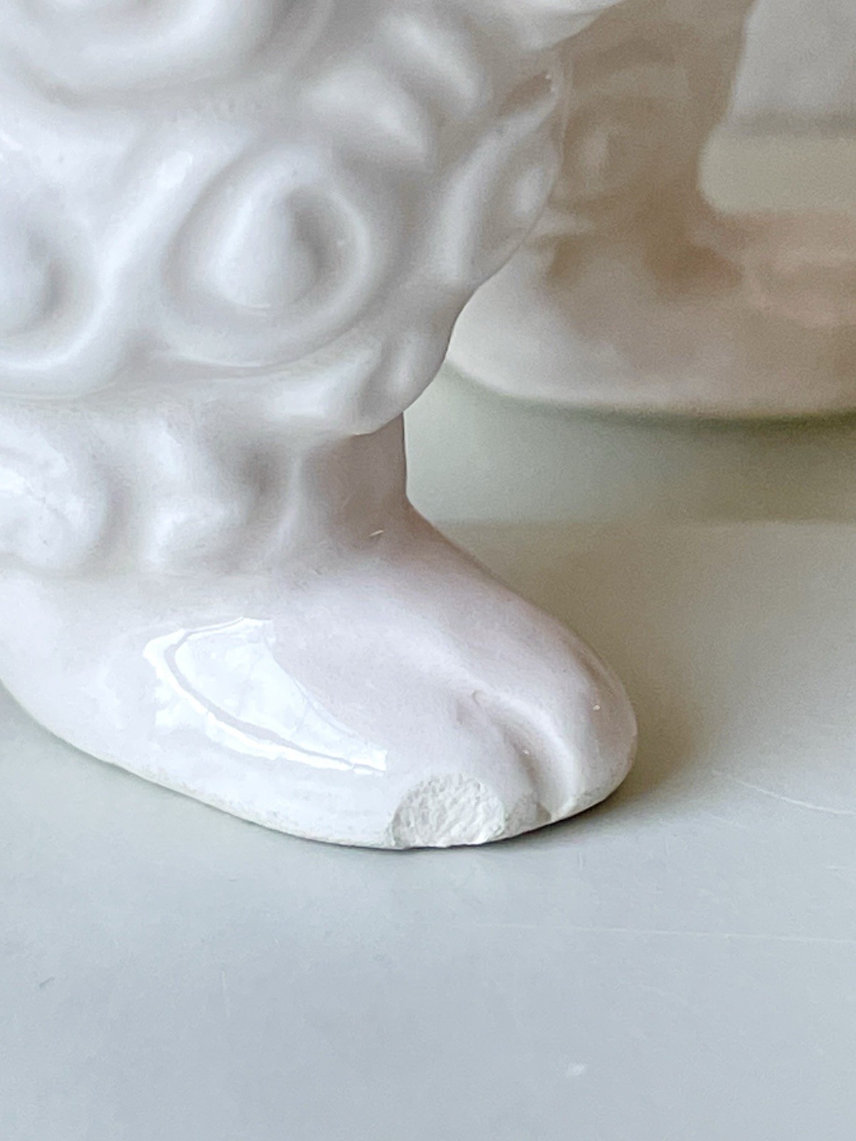Vintage 1961 Relpo/Samson Import White Poodle Planter MCM Kitsch Japan #5186