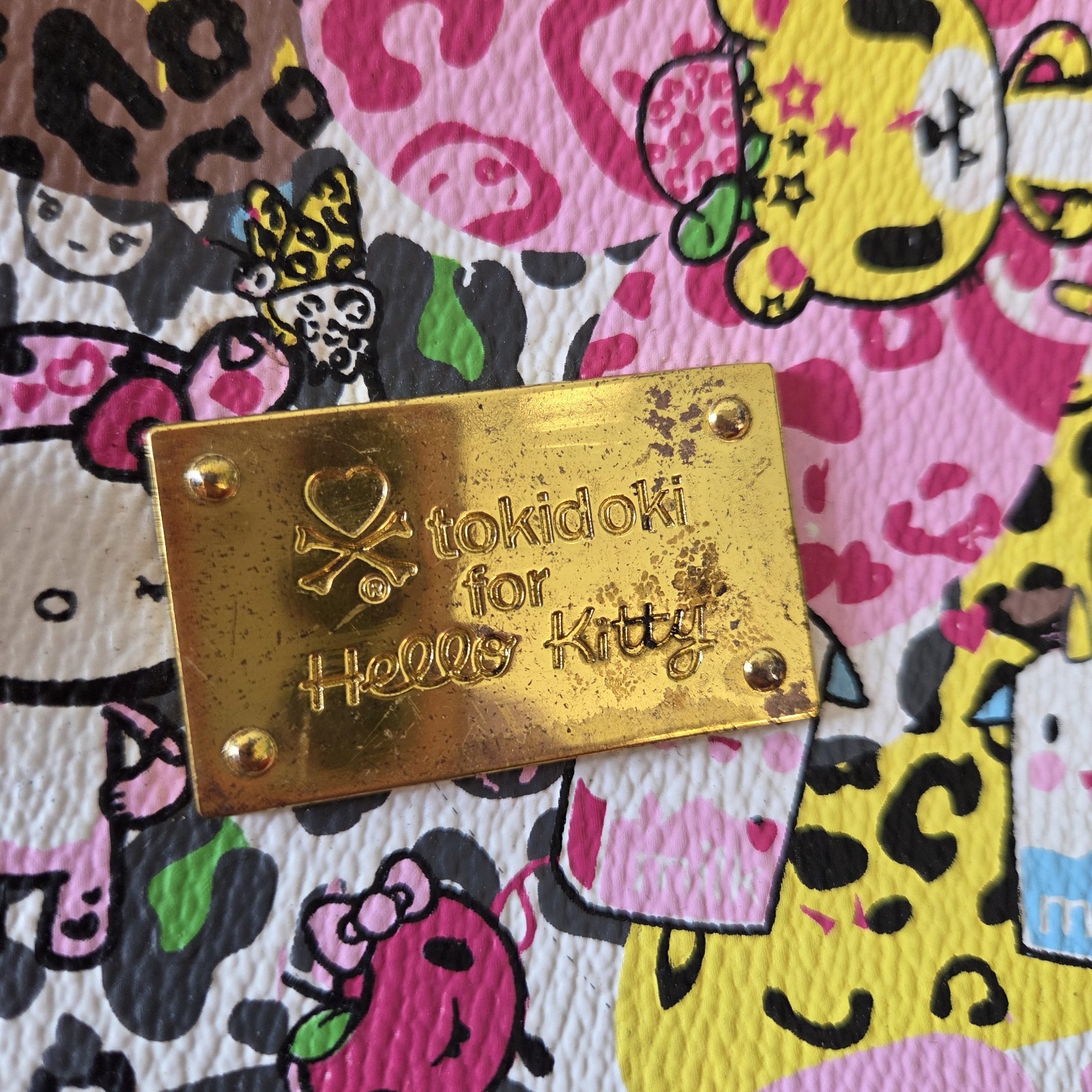 Kawaii Tokidoki x Hello Kitty Collab Leopard Bag Alma Large Multi-Color Purse