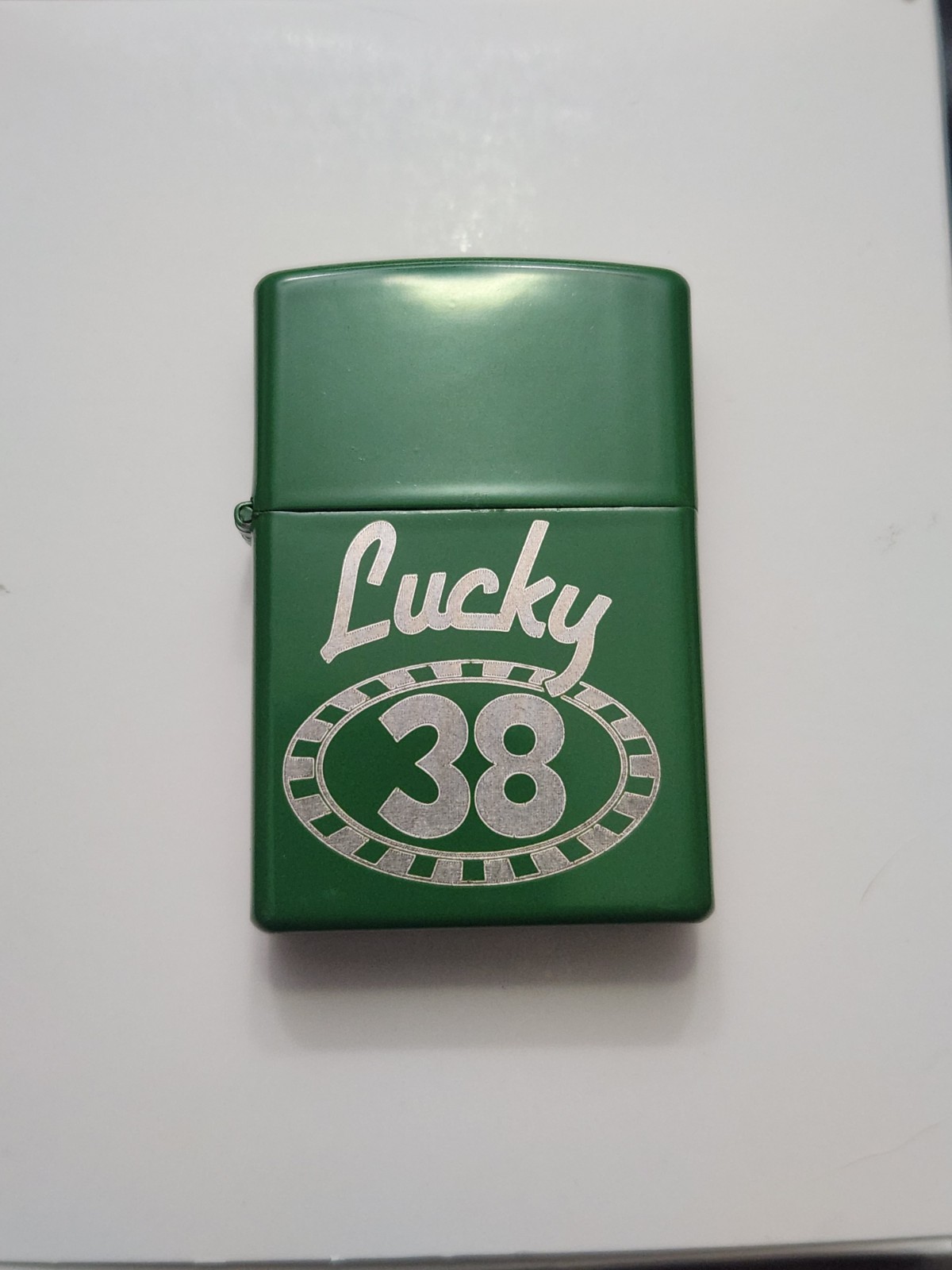 Custom Laser Engraved Flip Top Lighter Fallout New Vegas Lucky 38 Green