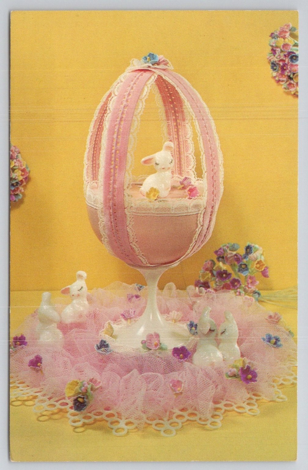 Vintage “Bunny Bower” Easter Craft Kit Postcard – National Handcraft
